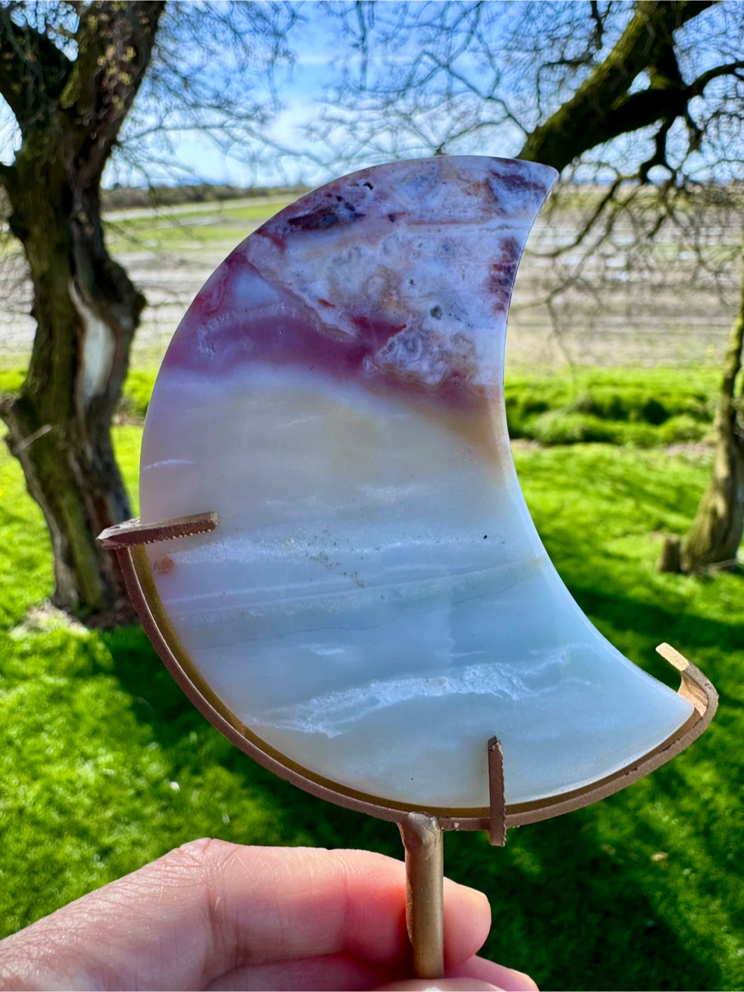 Carribean Calcite Moon Display Piece - photo 5