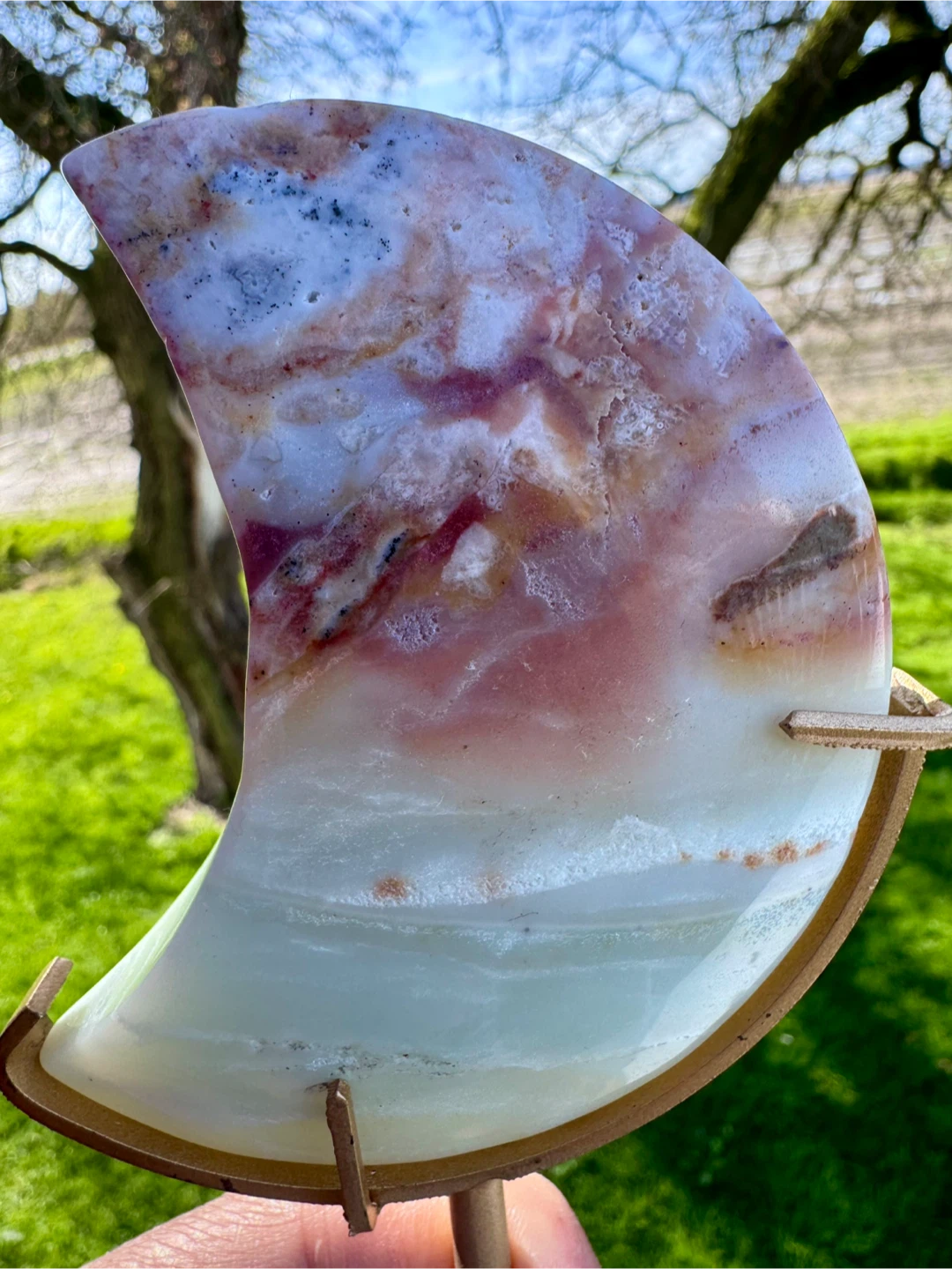 Carribean Calcite Moon Display Piece - photo 4