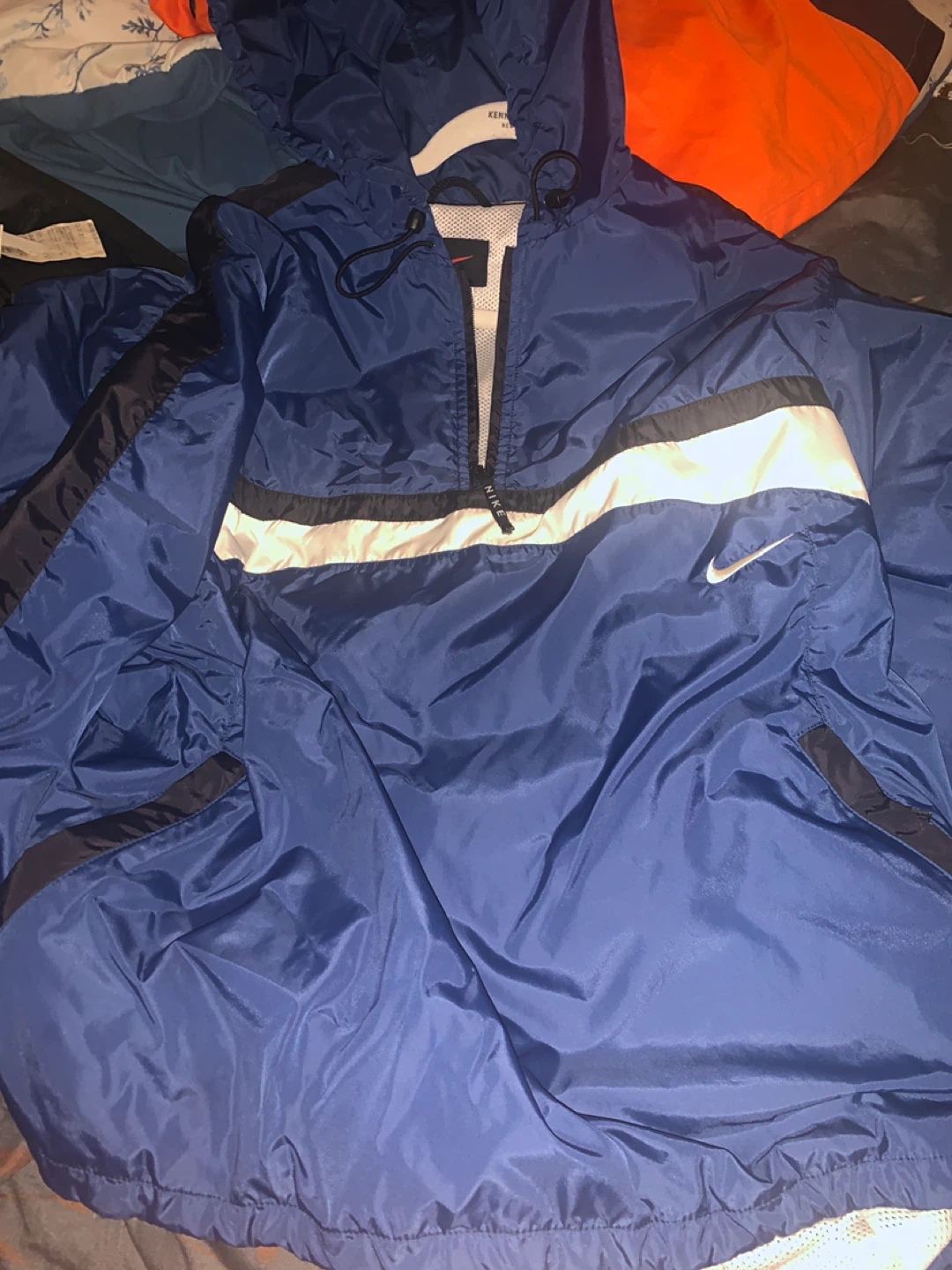Blue Nike Anorak Windbreaker Jacket - photo 5