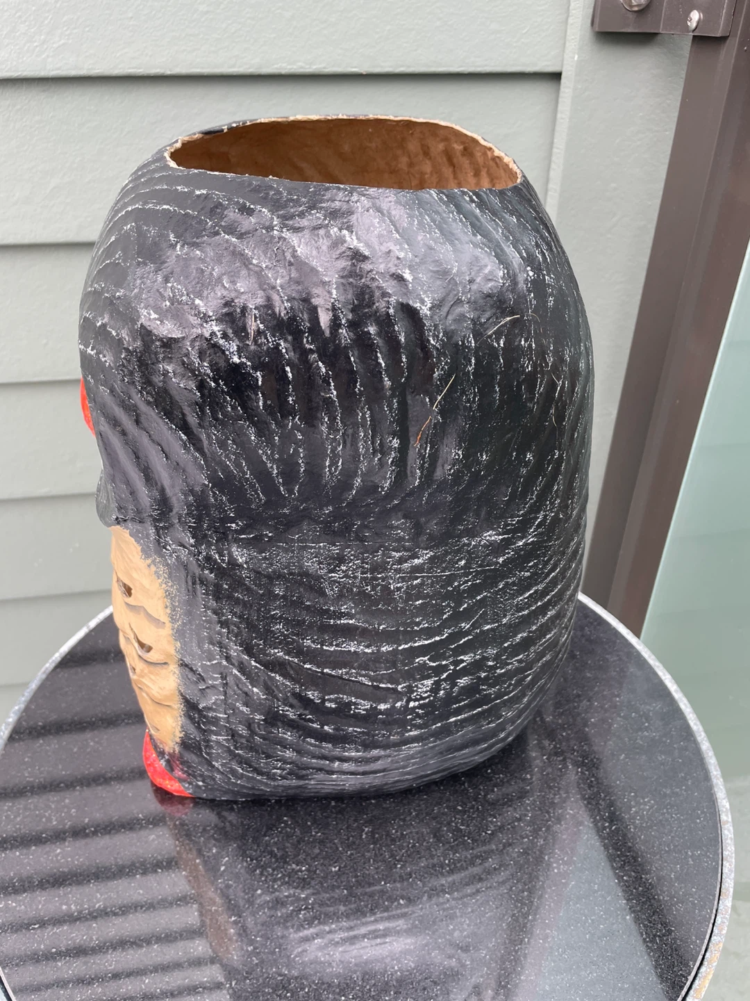Owl folk art papier-mâché handmade rustic decor - photo 4