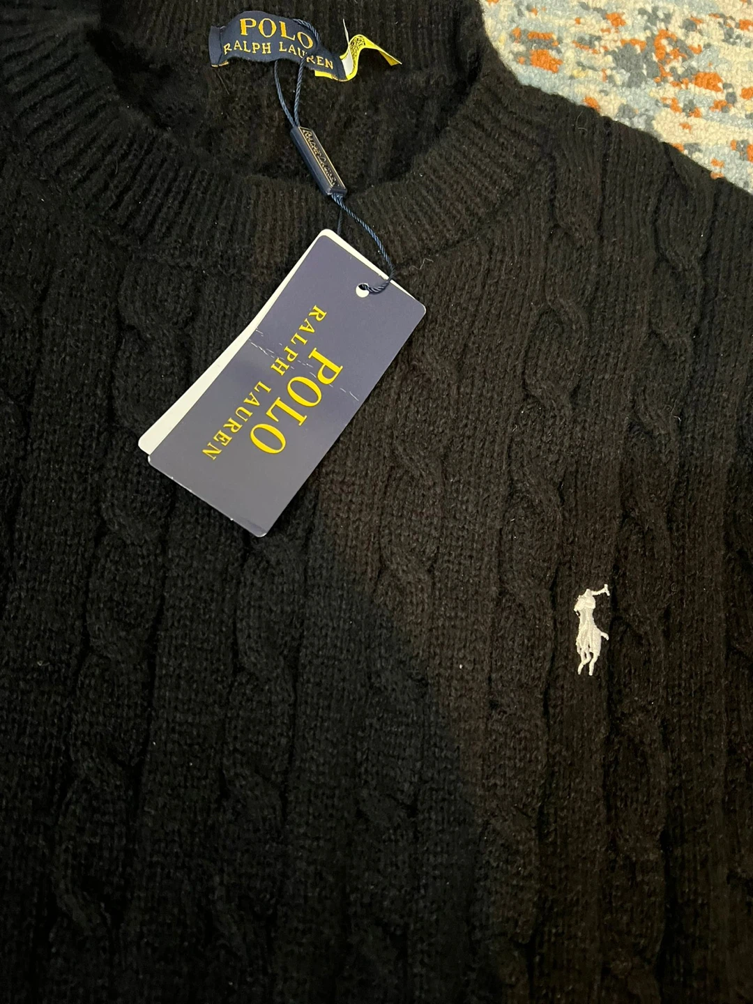 Polo Ralph Lauren Black Cable Knit Sweater - photo 2