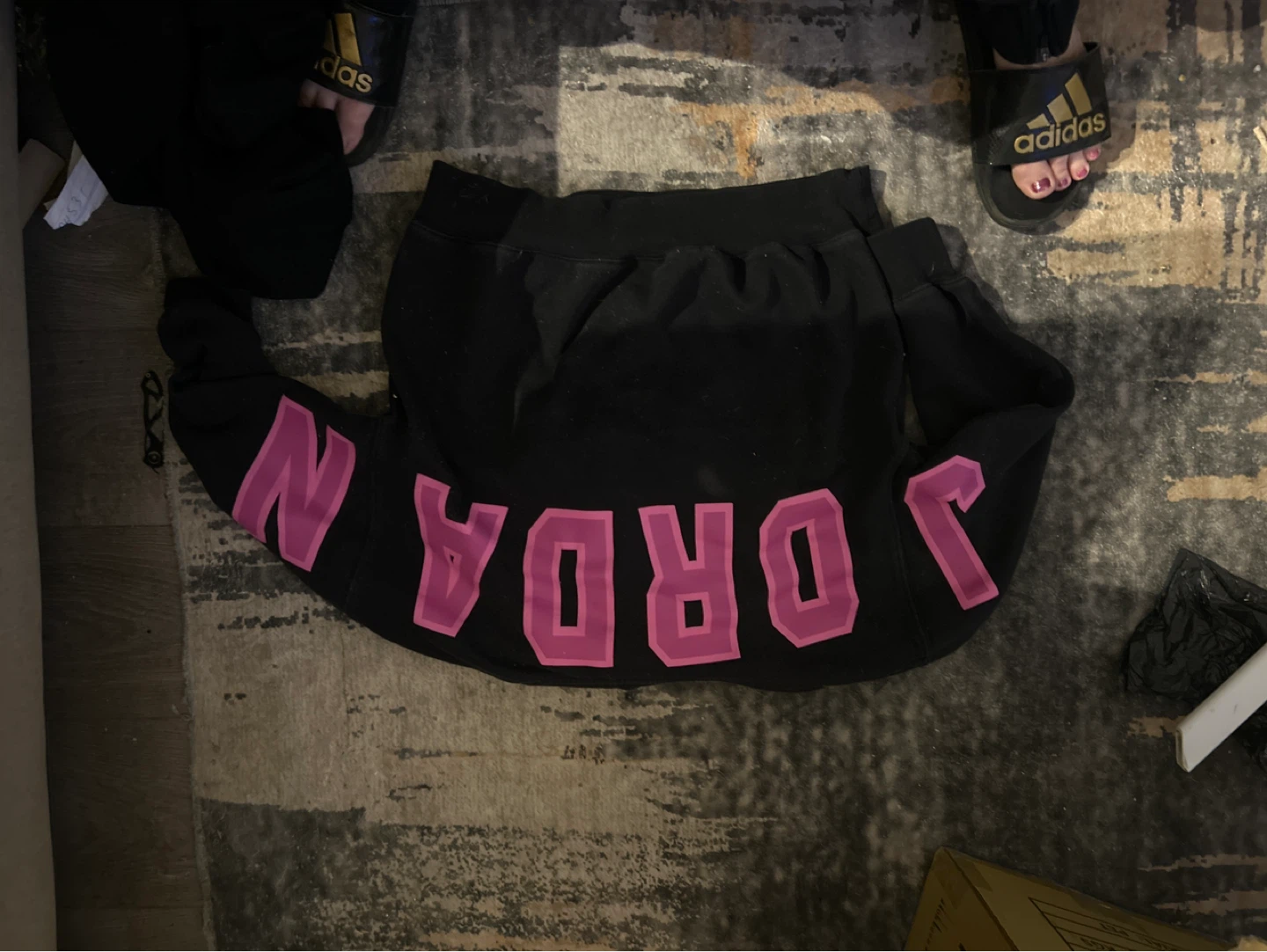 Jordan Black Hoodie with Pink Lettering - photo 2