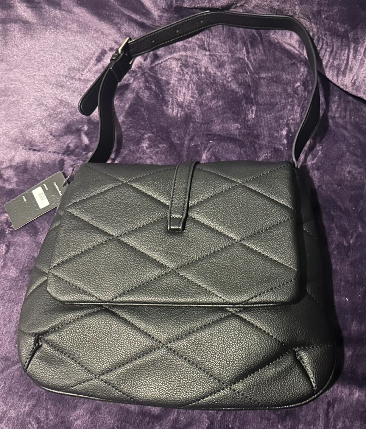 Black Quilted Shoulder Bag - photo 2