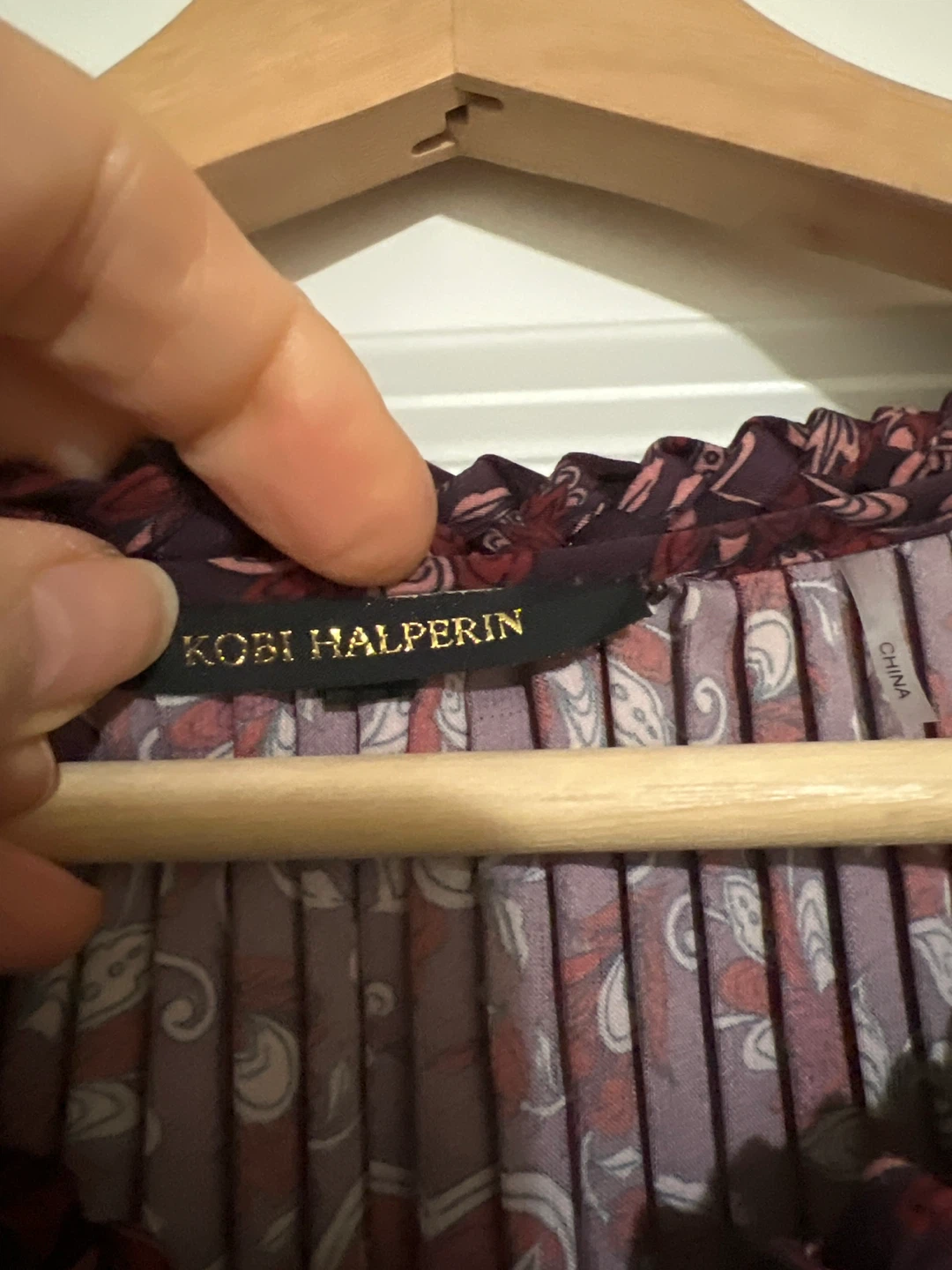 Kobi Halperin Burgundy Floral Print Tiered Maxi Dress - photo 3