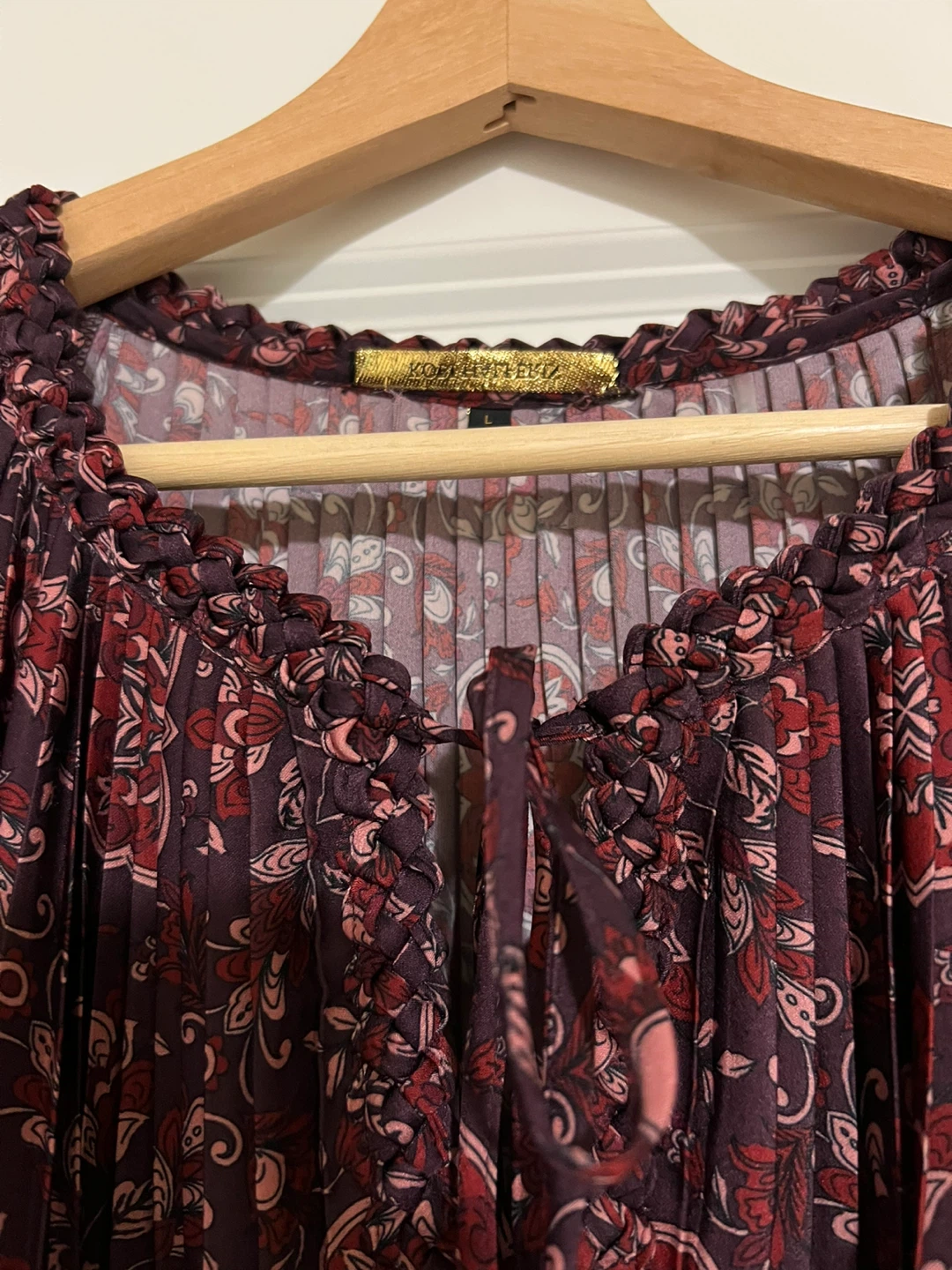 Kobi Halperin Burgundy Floral Print Tiered Maxi Dress - photo 2