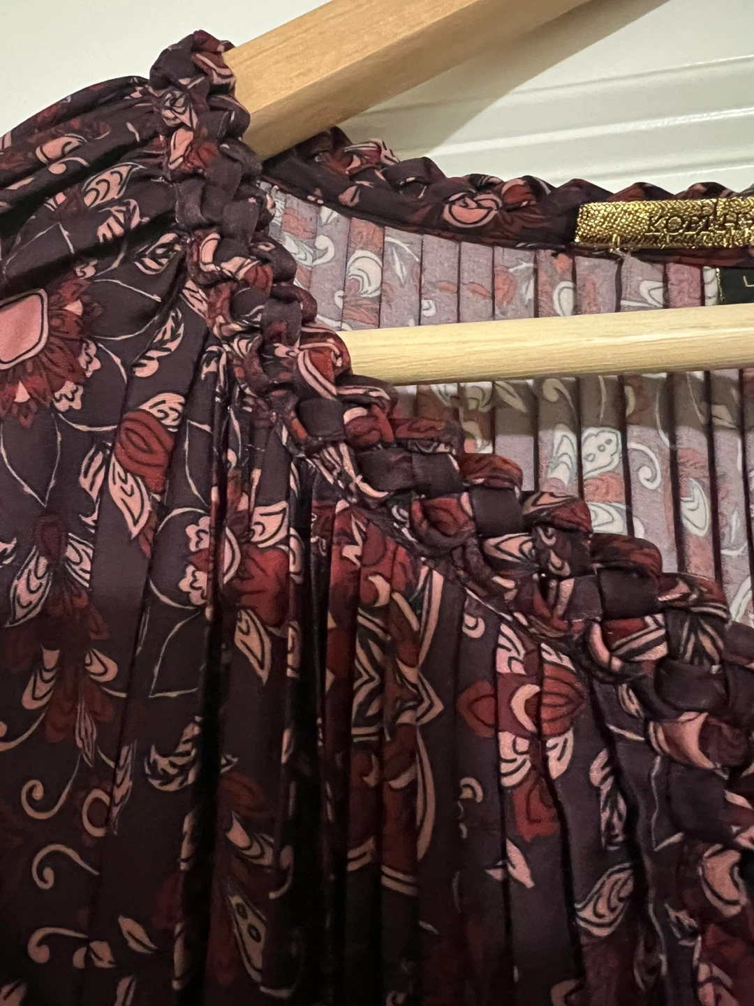 Kobi Halperin Burgundy Floral Print Tiered Maxi Dress - photo 4
