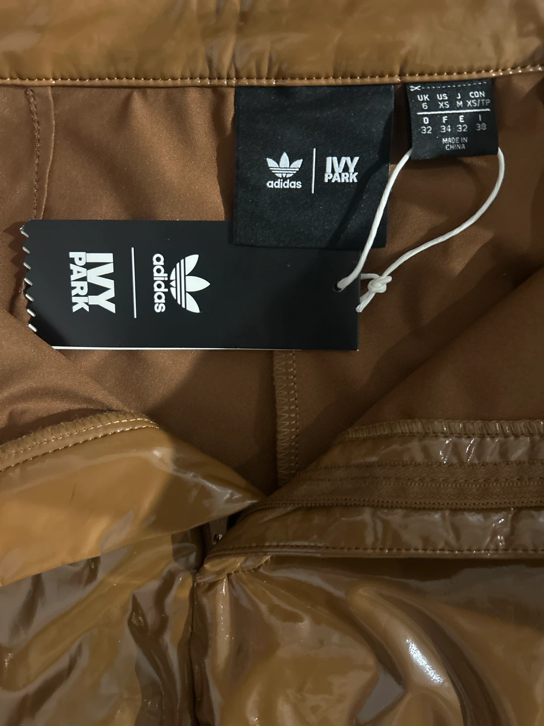 Adidas Ivy Park Latex Pants Wild Brown XS - photo 3