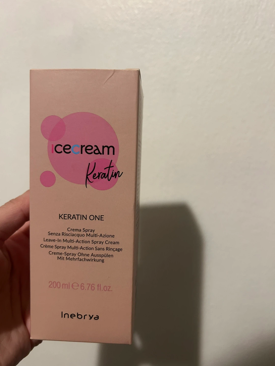 BRAND NEW Ice Cream Keratin One Leave-In Spray Cream 200ml