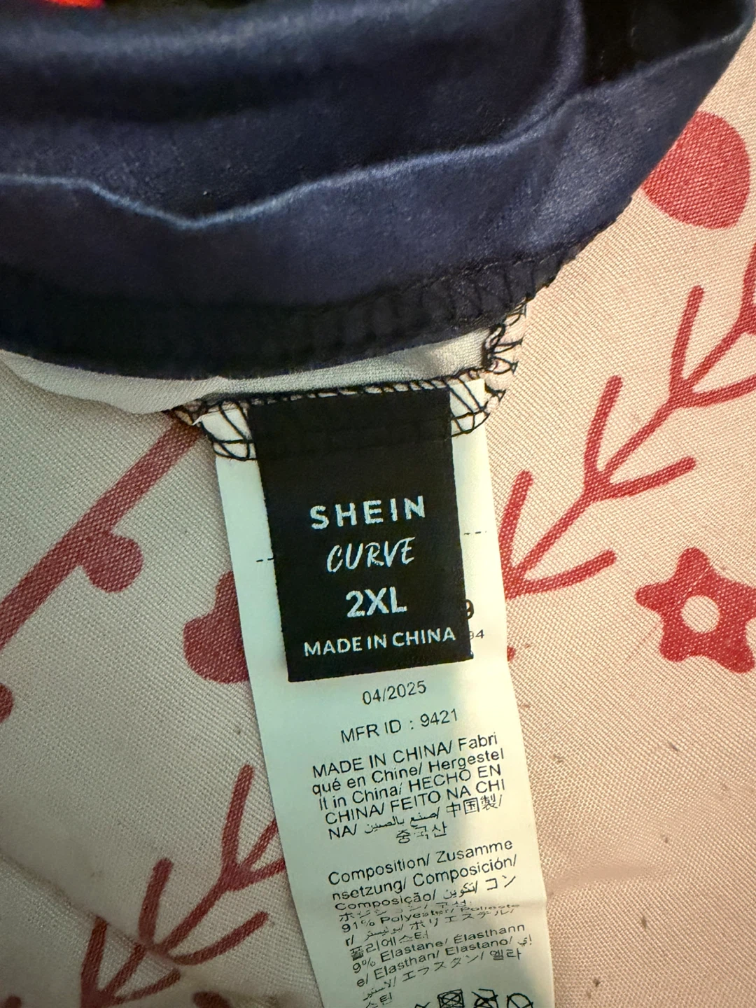 SHEIN CURVE 2XL Abstract Print Maxi Dress - photo 5