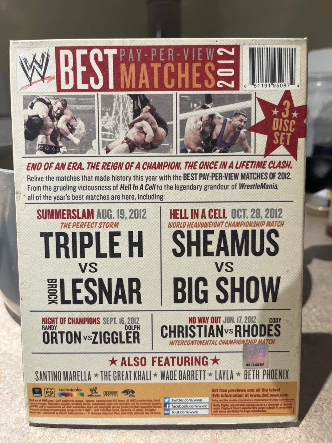 WWE Best Pay-Per-View Matches 2012 3-Disc Set - photo 2