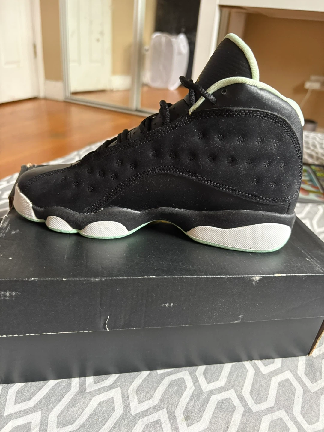 Jordan 13 Retro Black Mint Sneakers