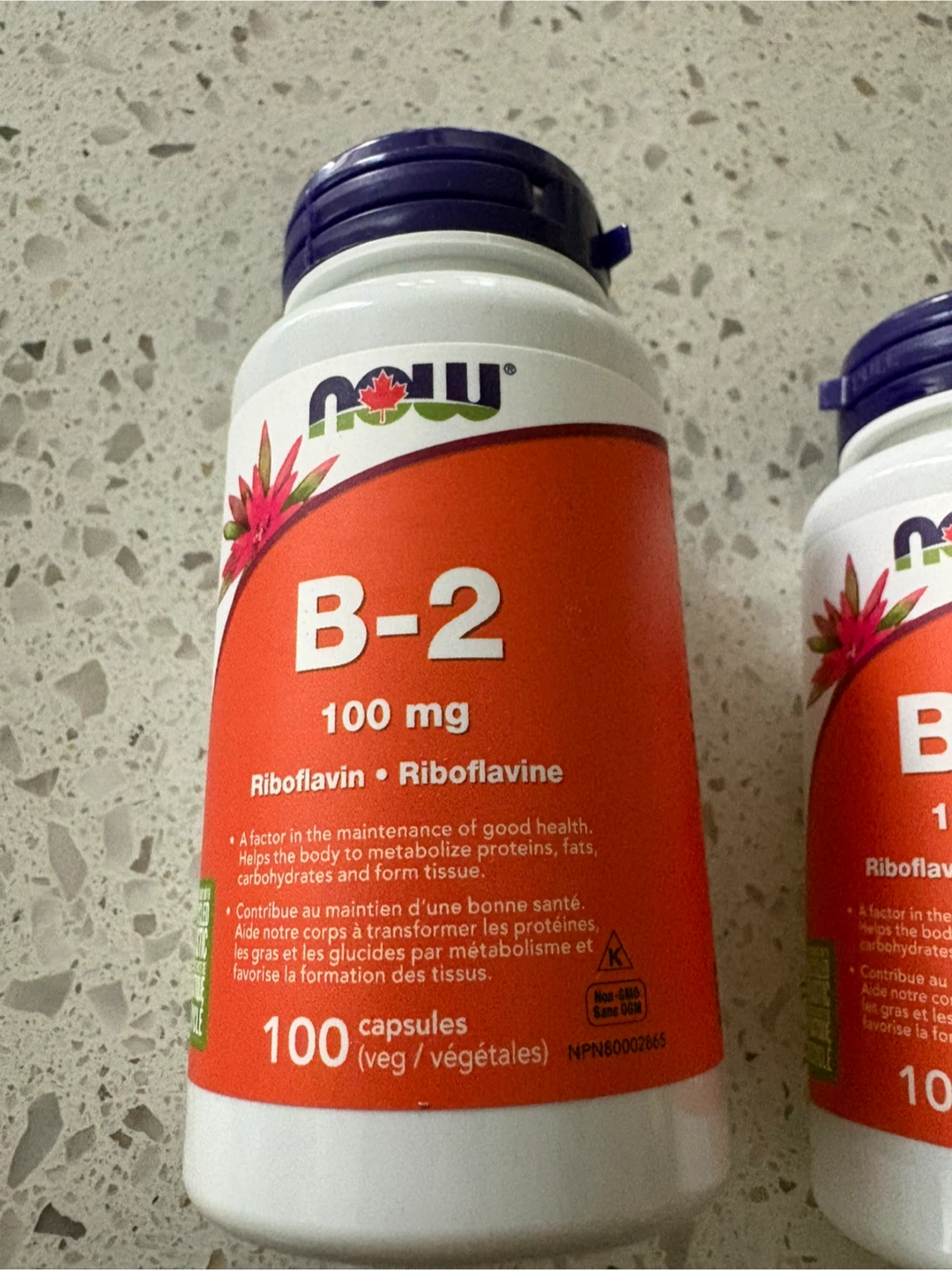 NOW Foods B-2 Riboflavin 100 mg Capsules (100 ct) - photo 2