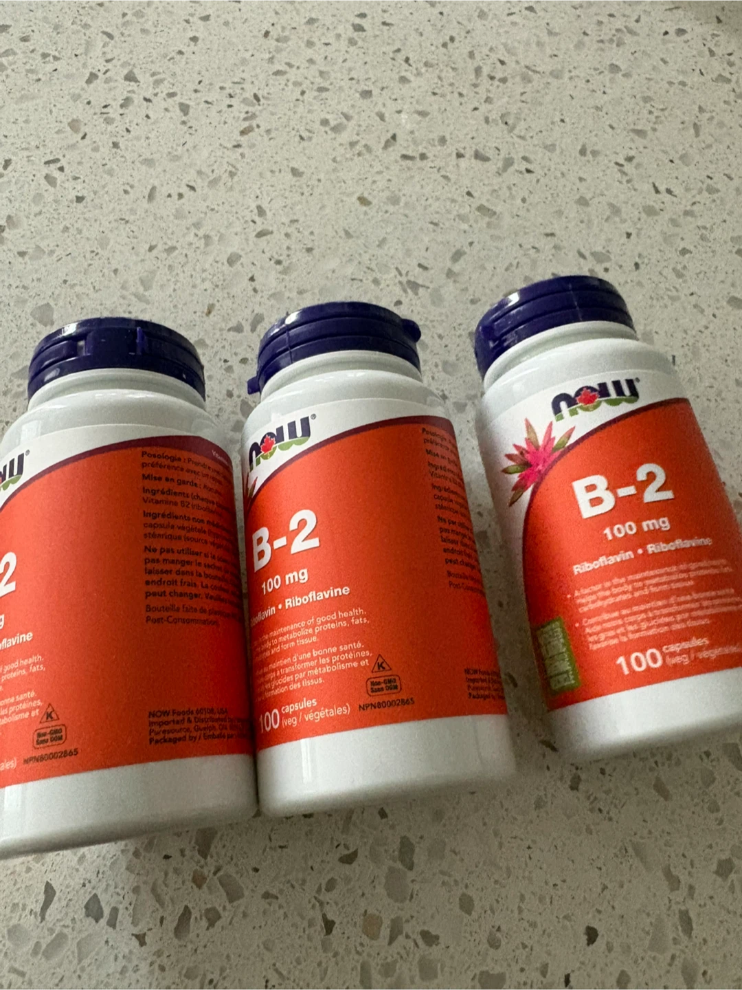 NOW Foods B-2 Riboflavin 100 mg Capsules (100 ct)