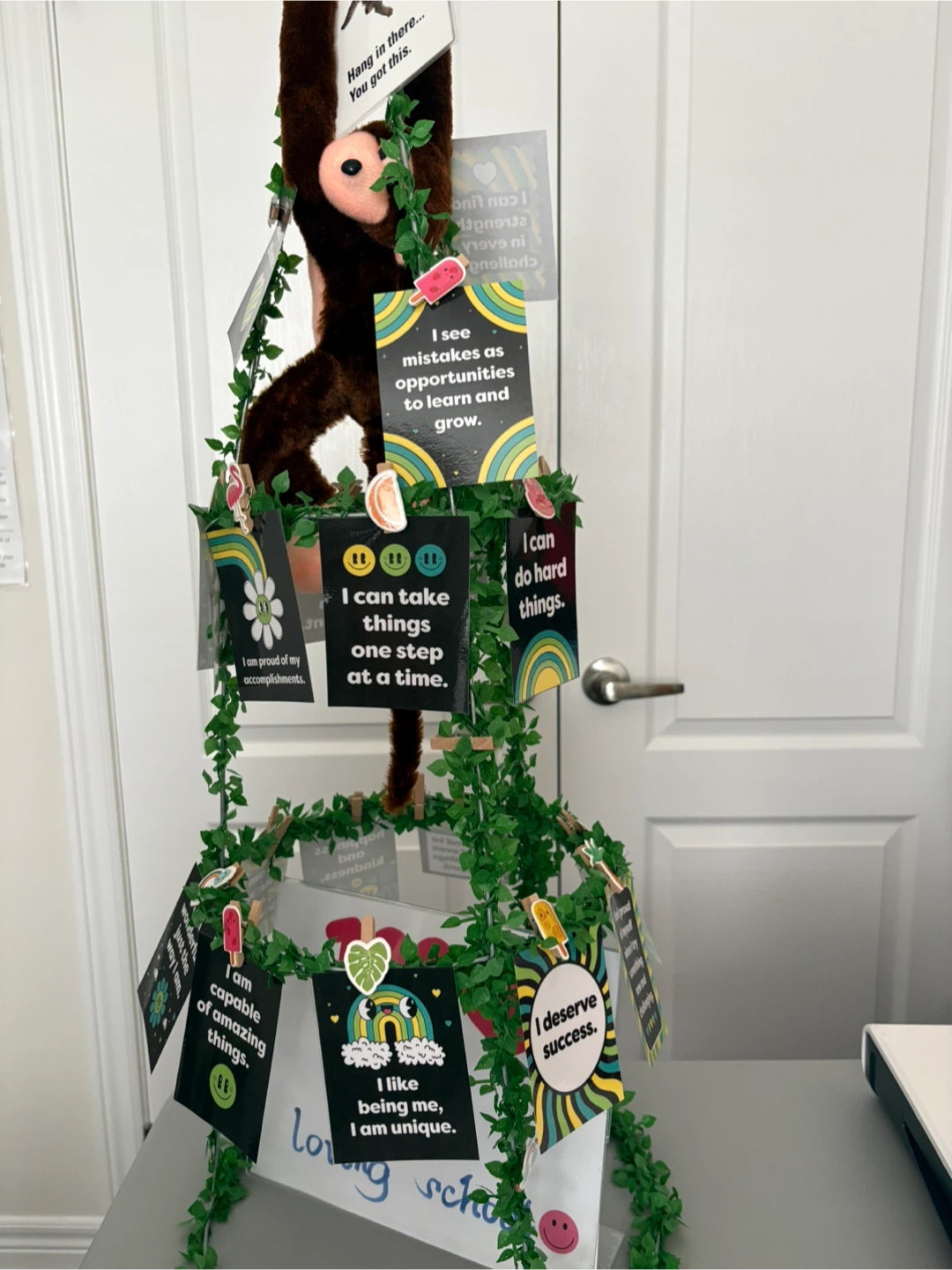Plush Monkey Inspirational Decor