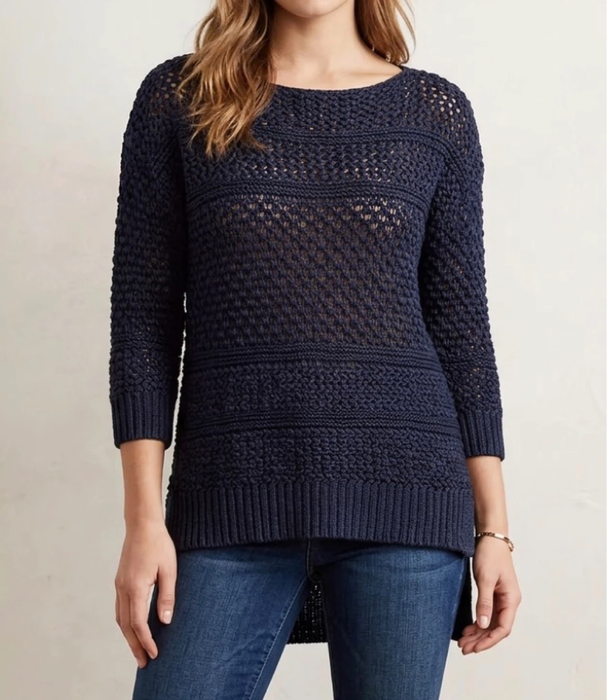Ann Taylor LOFT Navy Knit Sweater Size S