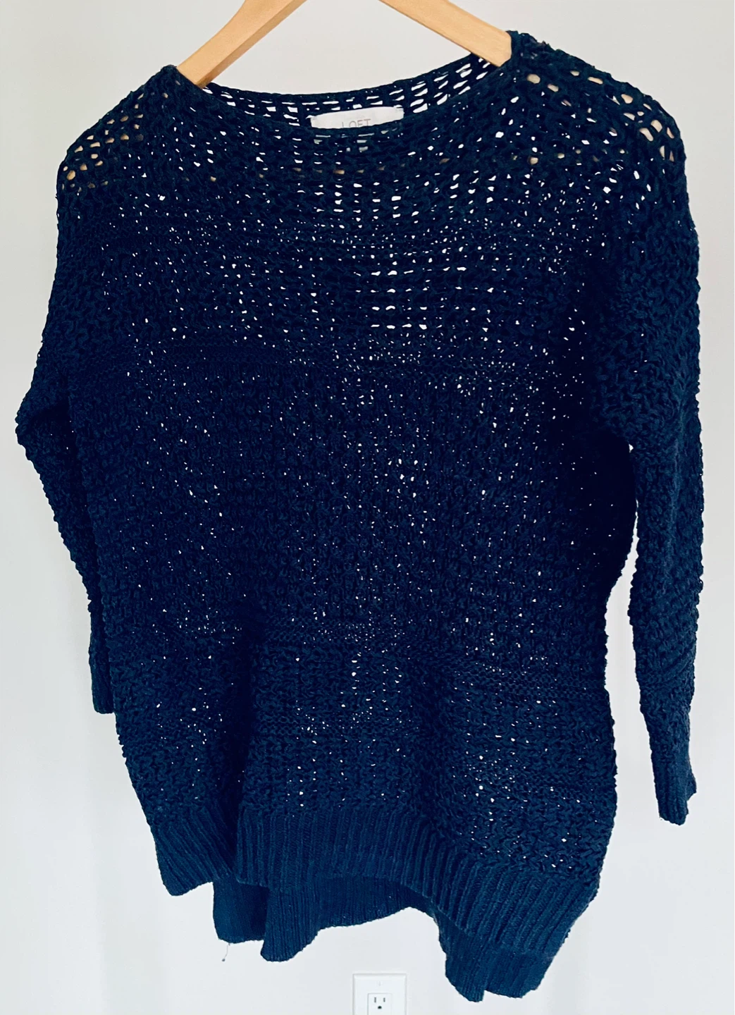 Ann Taylor LOFT Navy Knit Sweater Size S - photo 3