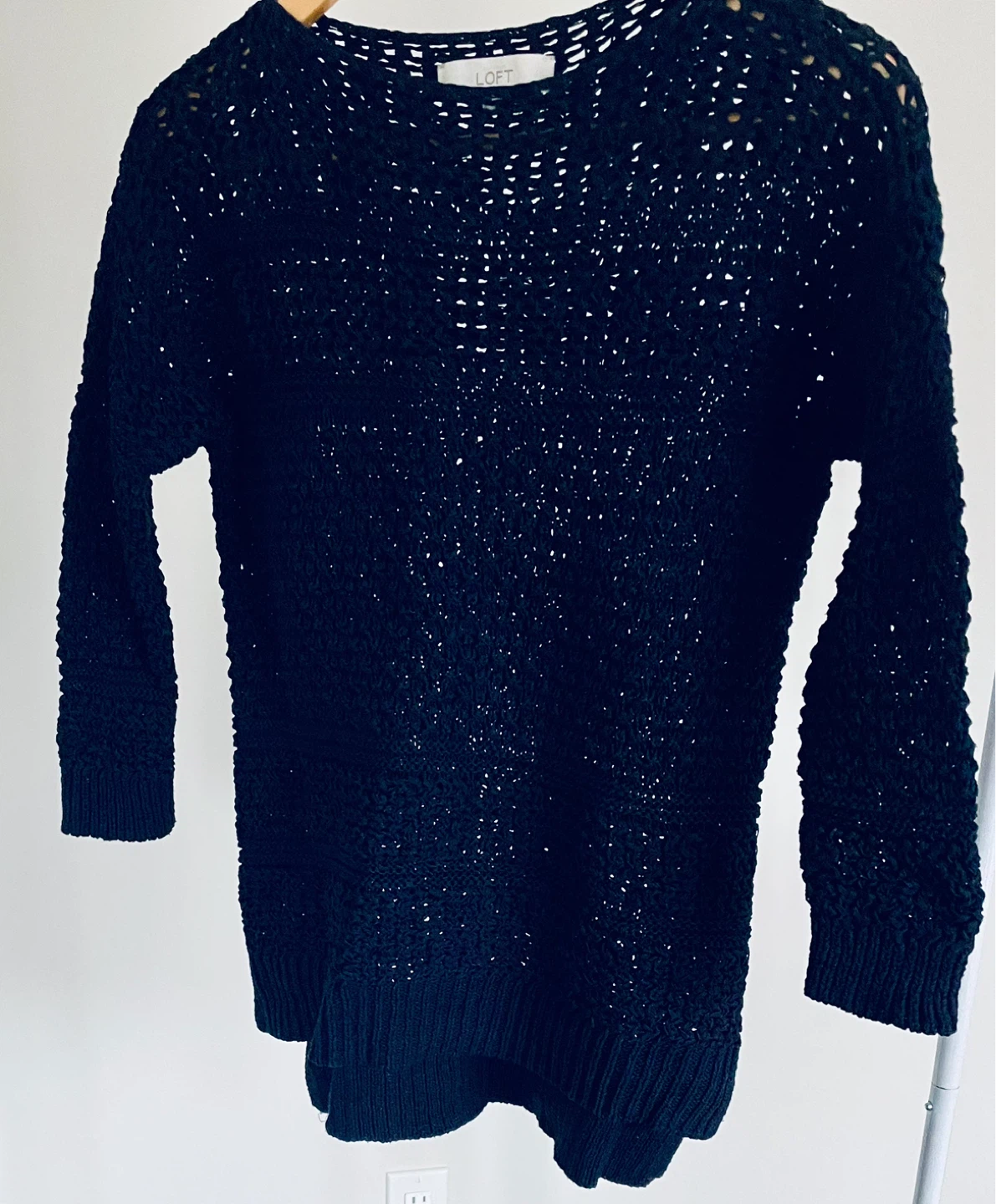 Ann Taylor LOFT Navy Knit Sweater Size S - photo 2