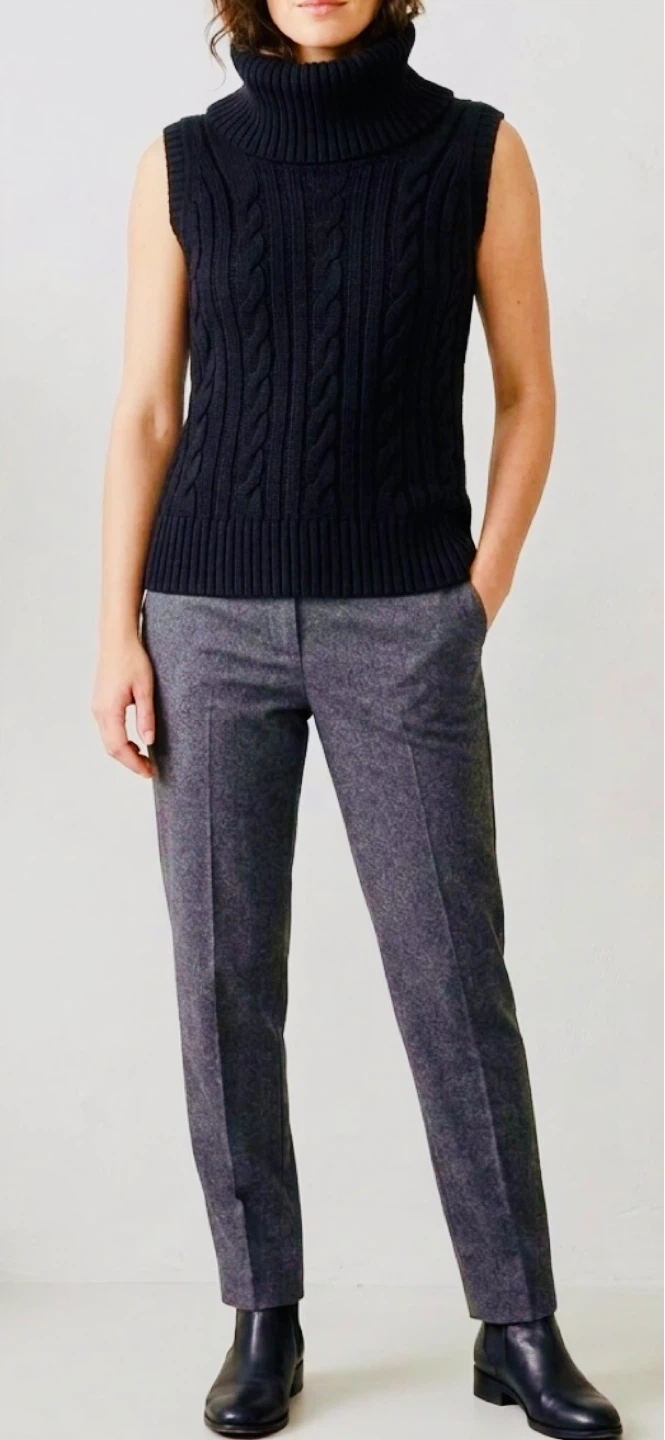 Banana Republic Cable Knit Turtleneck Vest XS/TP - photo 2
