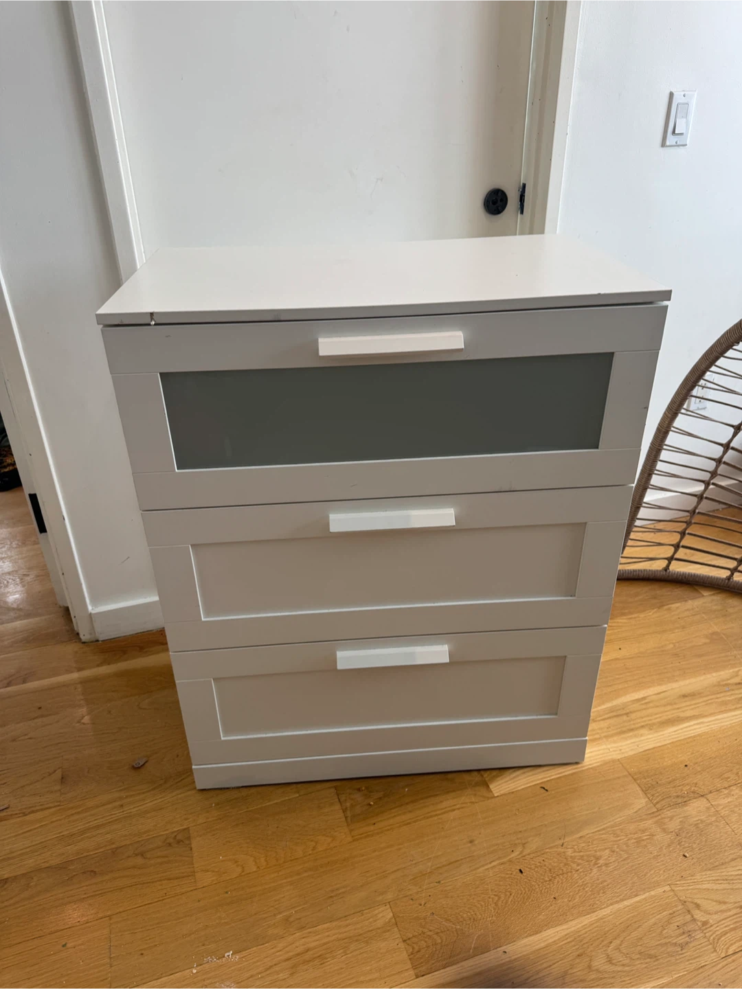 White IKEA BRIMNES 3-Drawer Chest - photo 5