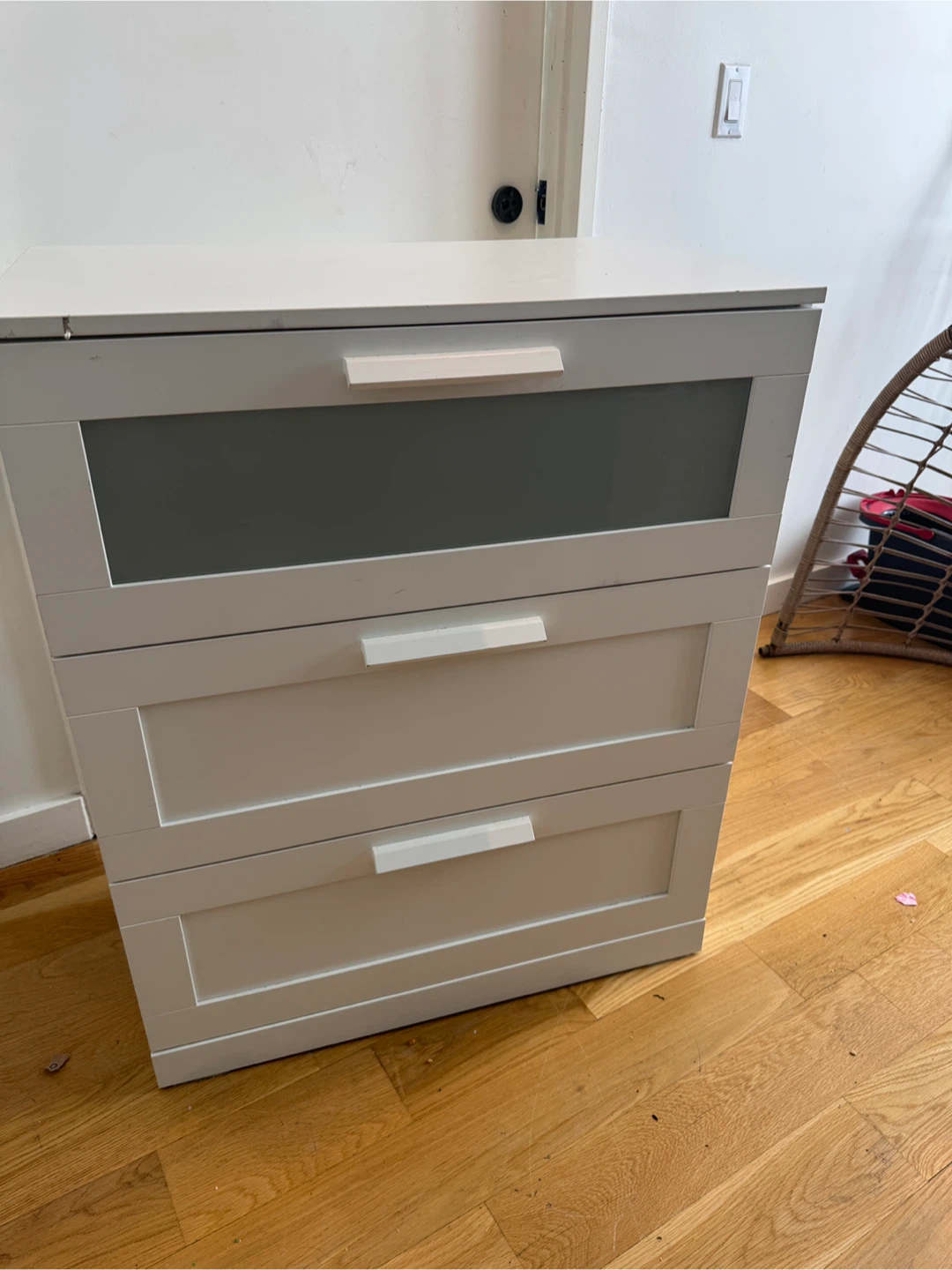 White IKEA BRIMNES 3-Drawer Chest - photo 4