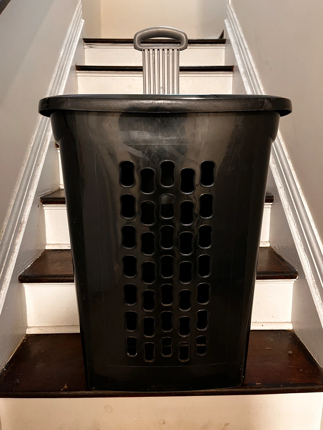 Black Wheeled Laundry Basket