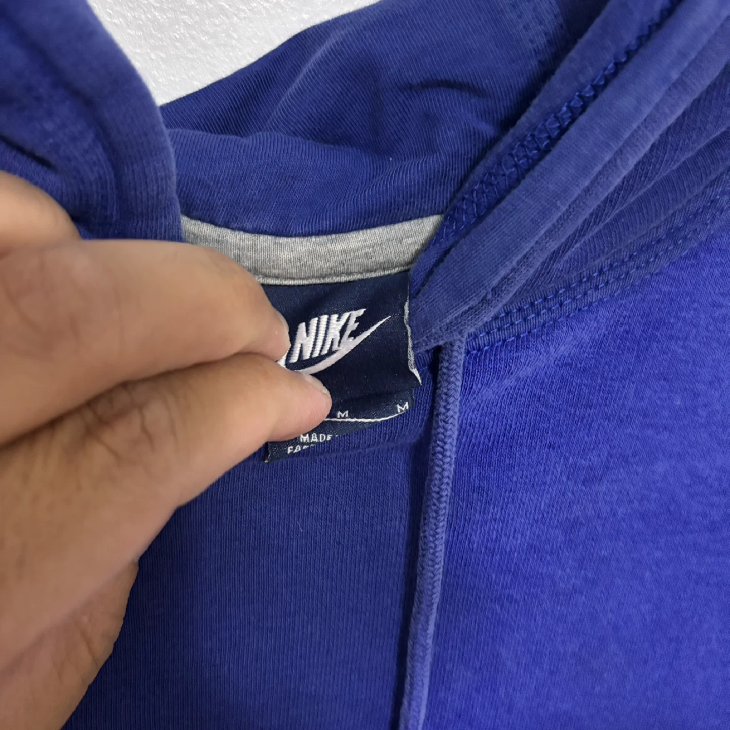 Nike Blue & Yellow Graphic Hoodie Sweatshirt Size M - photo 2