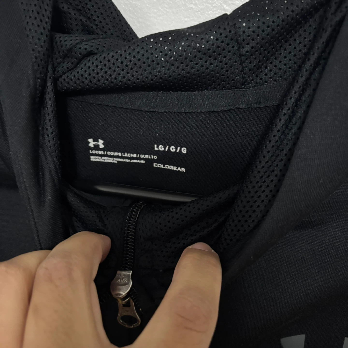 Under Armour ColdGear Zip-Up Hoodie - Black - Size LG - photo 3