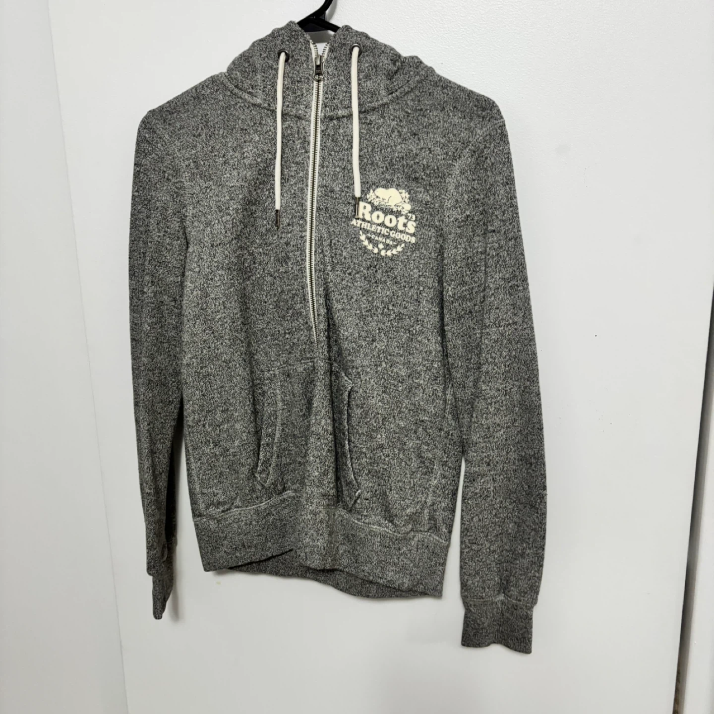 Roots Grey Zip-Up Hoodie Size S/P