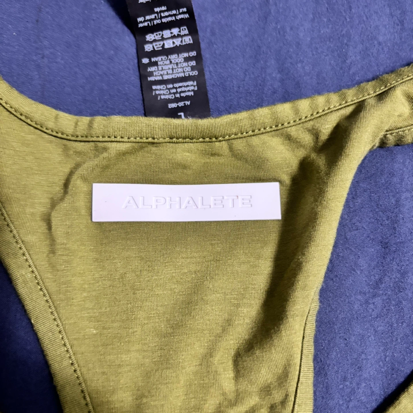 Alphalete Tank Top - Olive Green - Size L - photo 4