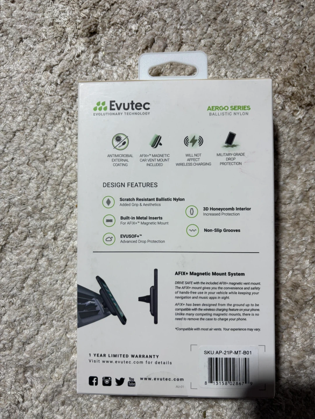 Evutec iPhone 13 Pro Case with Car Mount - photo 2