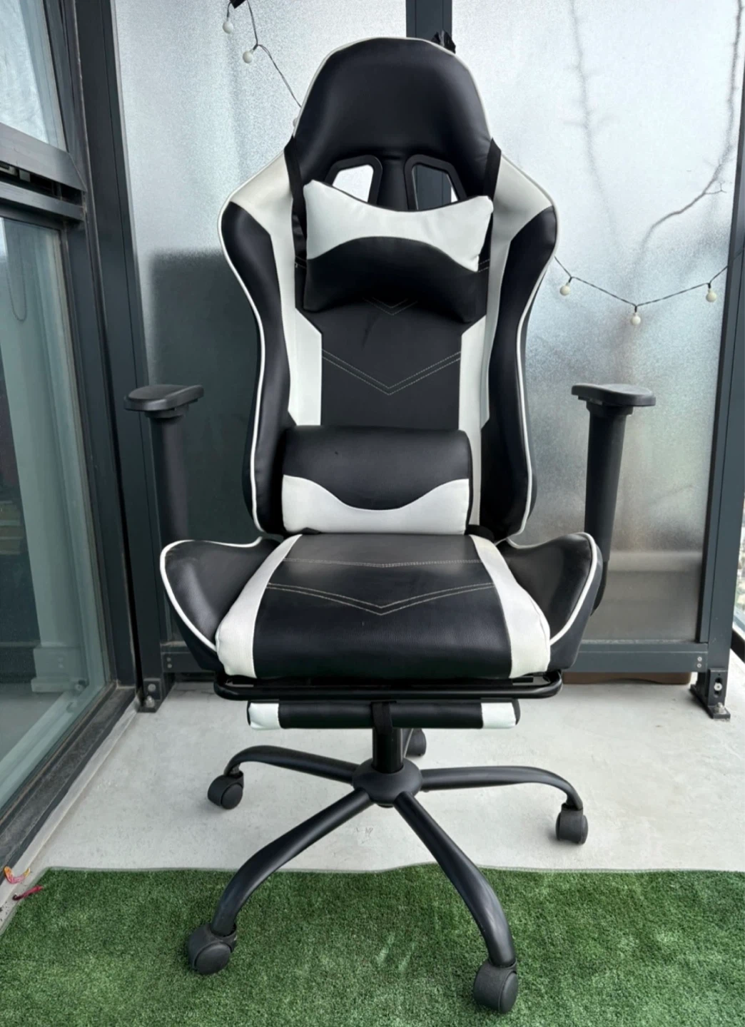 Best Office White Gaming Chair with Footrest - photo 2