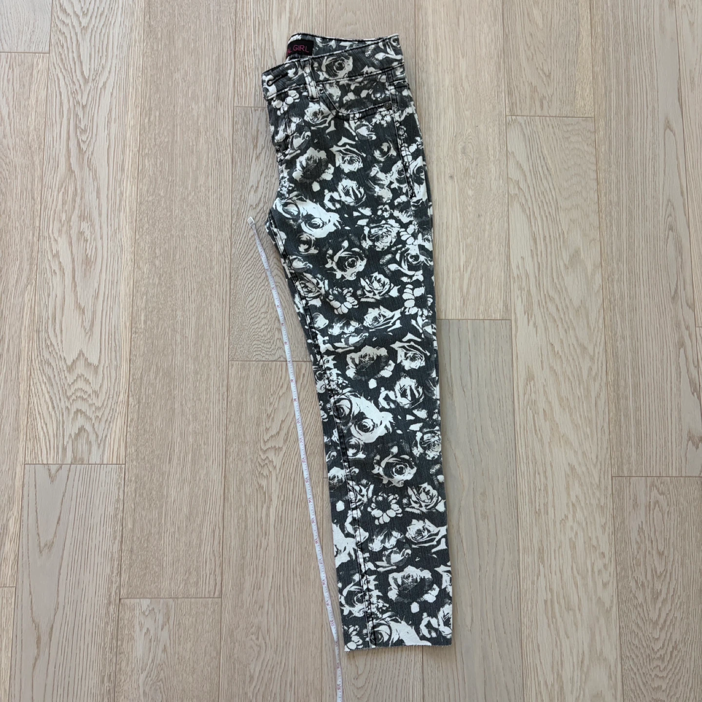 Material Girl Blue/White Floral Jeans - Size 1 - photo 3