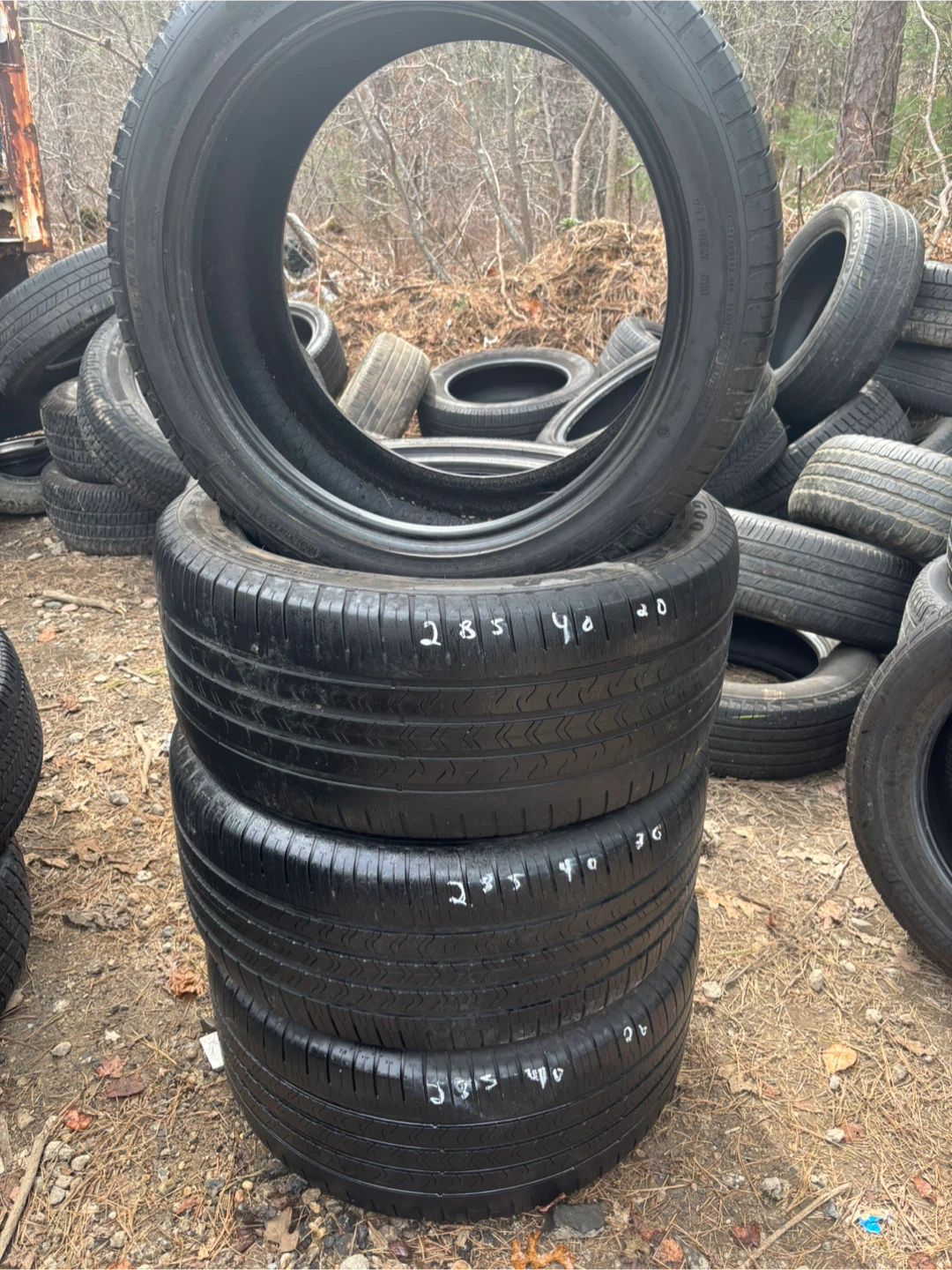 Used Tires 285/40 R20 Set of 4 Goodyear Eagle F1 Asymmetric