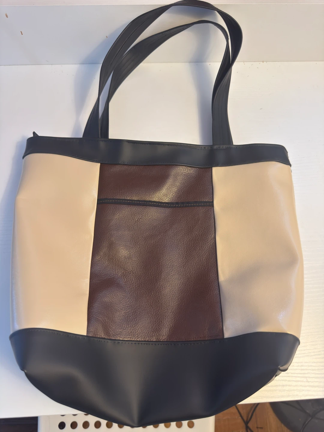 Colour-blocked tote bag - photo 2