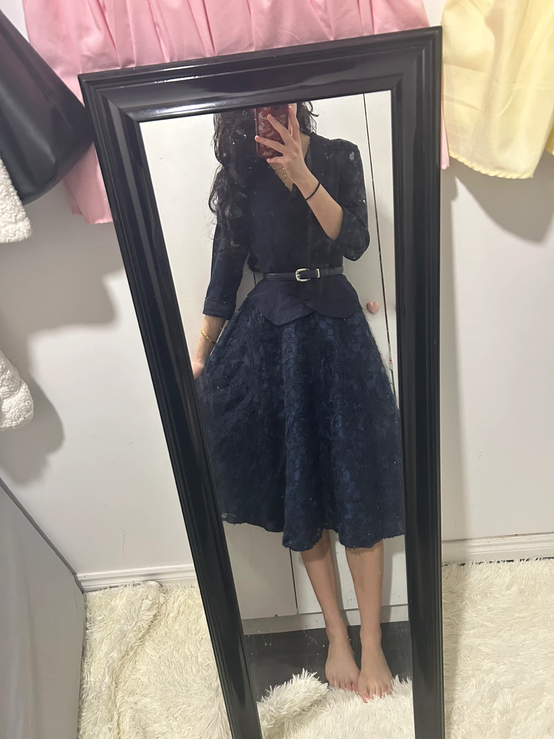 Vintage Navy Blue Dress