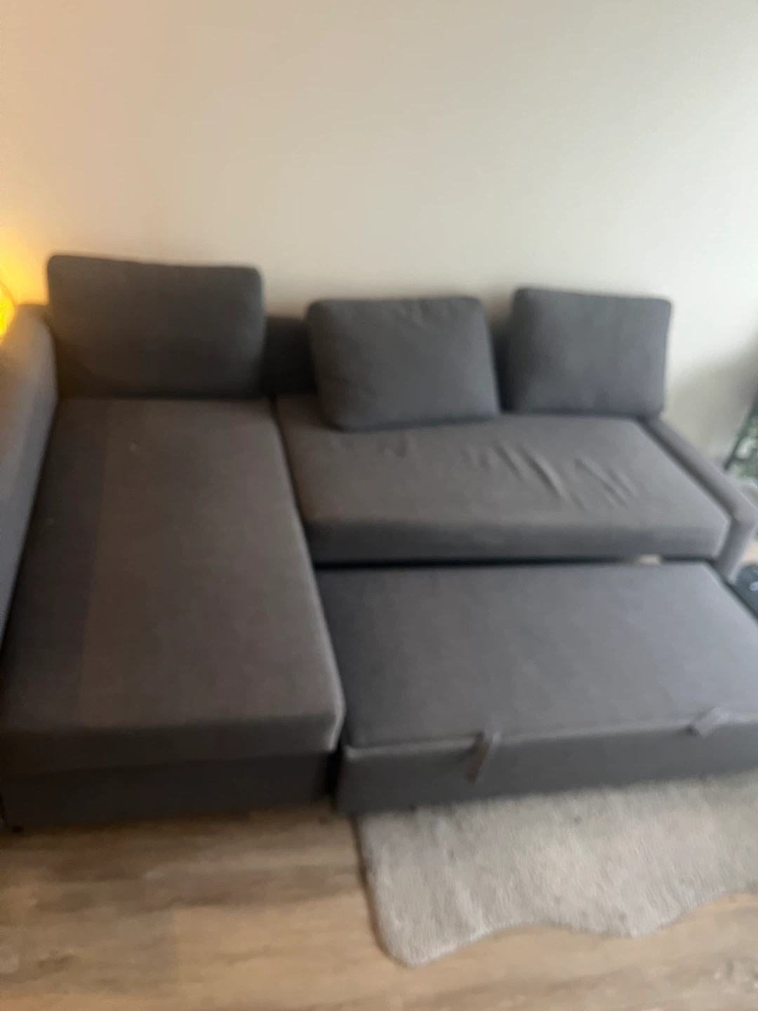 Grey Sectional Sofa Bed with Storage - photo 2