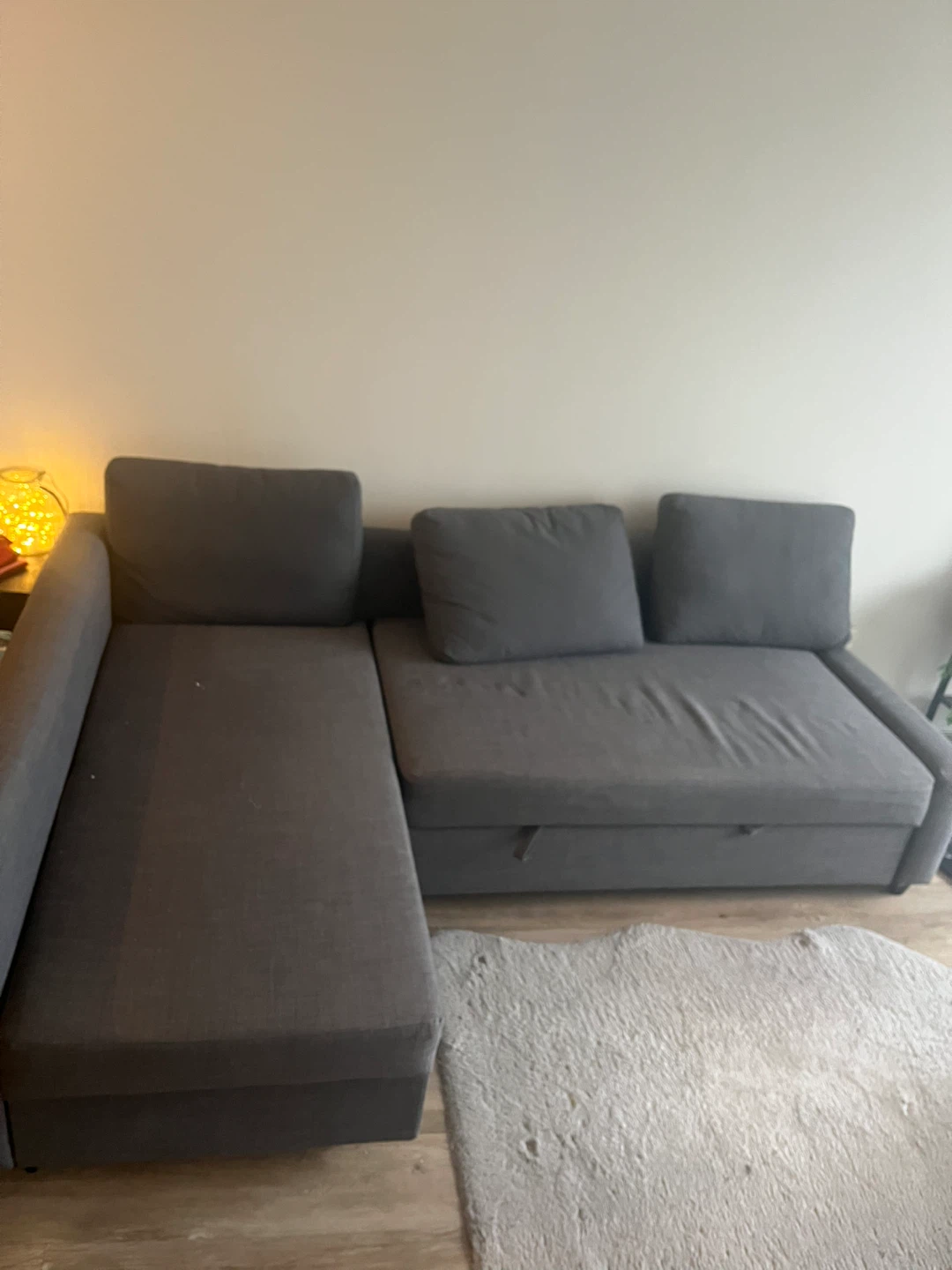 Grey Sectional Sofa Bed with Storage