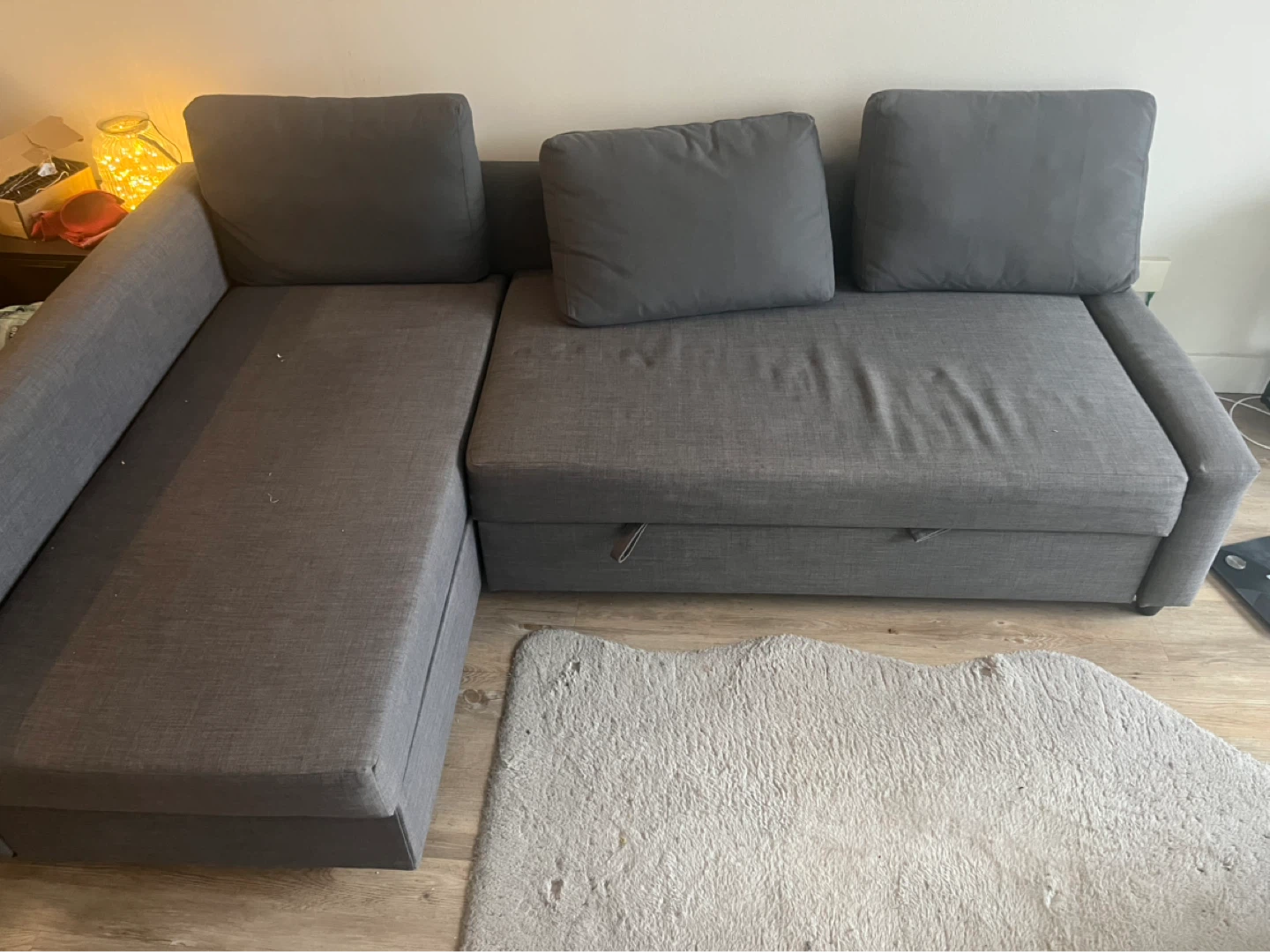 Grey Sectional Sofa Bed with Storage - photo 3