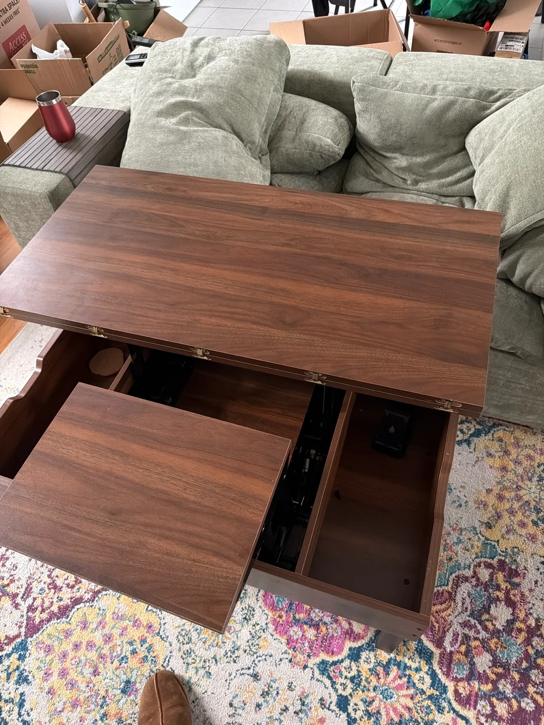 Lift Top Coffee Table with Storage - photo 3