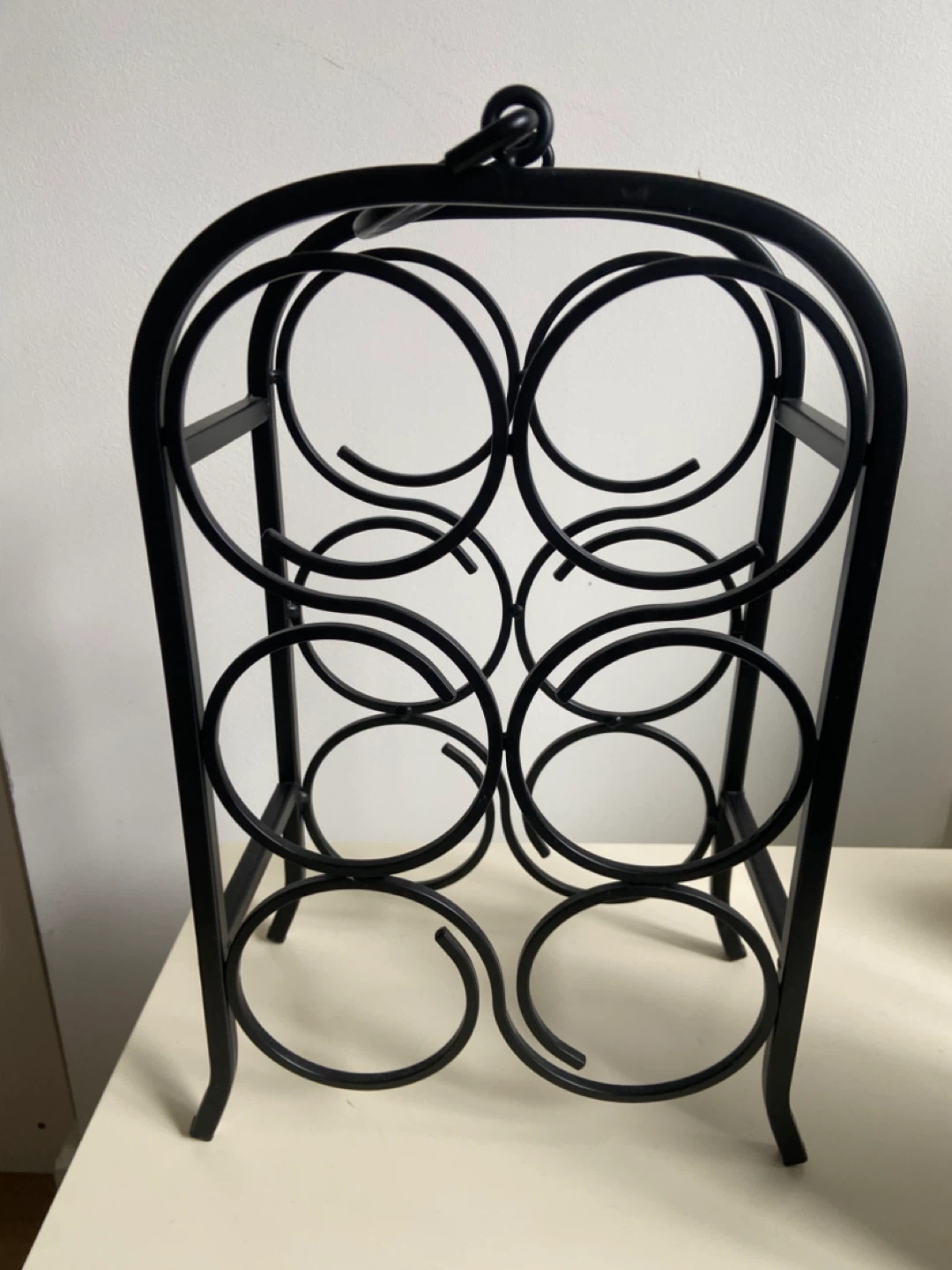 Black Metal 6-Bottle Wine Rack - photo 4