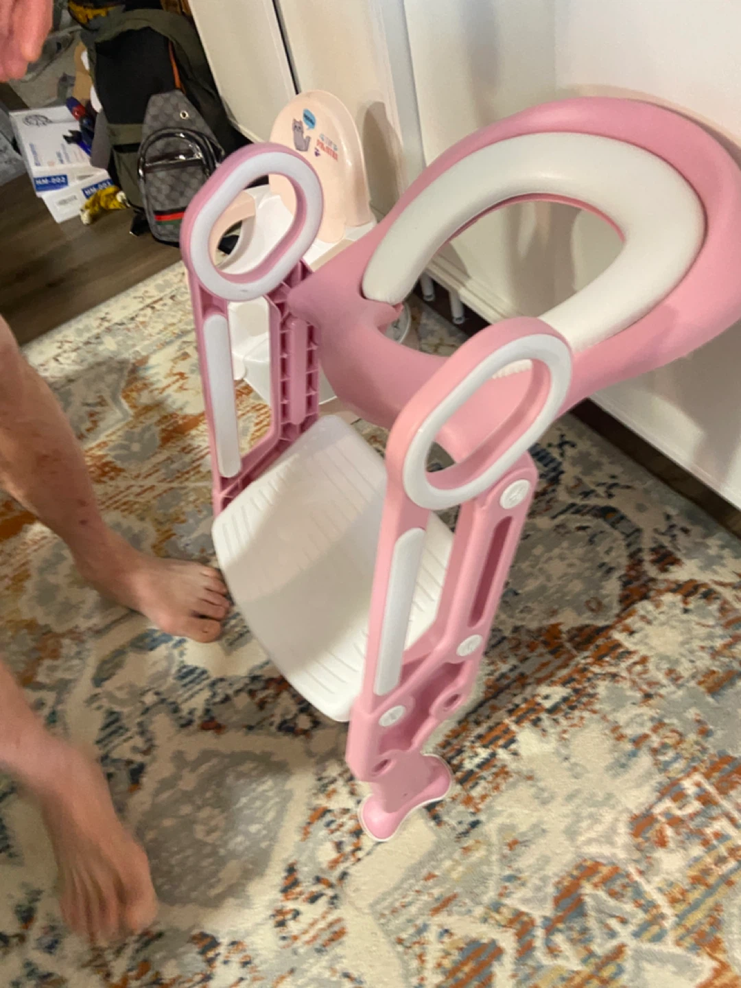 Pink Potty Training Chair with Step Stool - photo 2