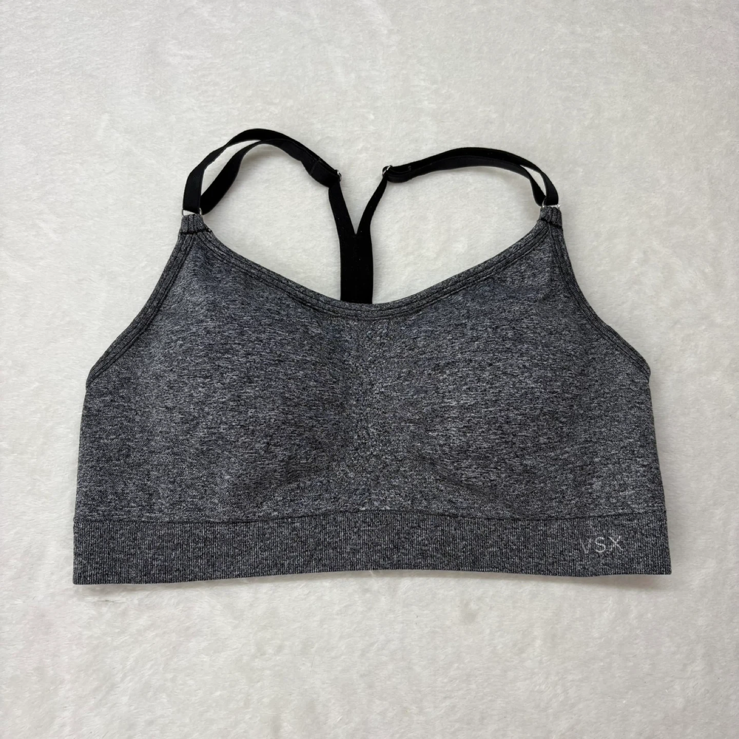 Victorias Secret VSX Gray Seamless Racerback Sports Bra Size M - photo 2