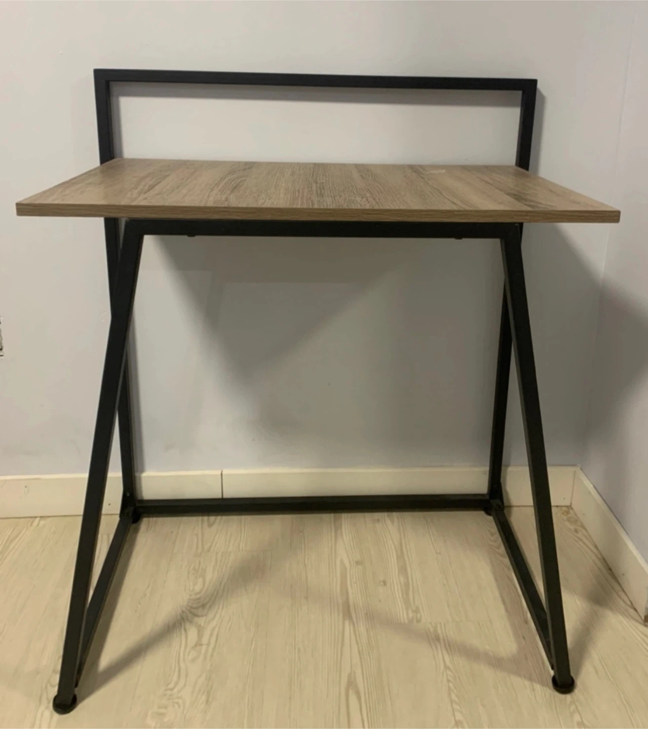 IKEA Wooden Top Metal Frame Desk