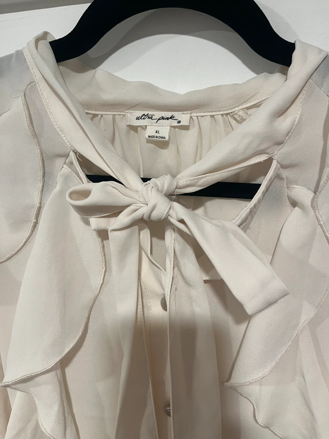 Women's Ruffled Blouse - Cream - XL - photo 5