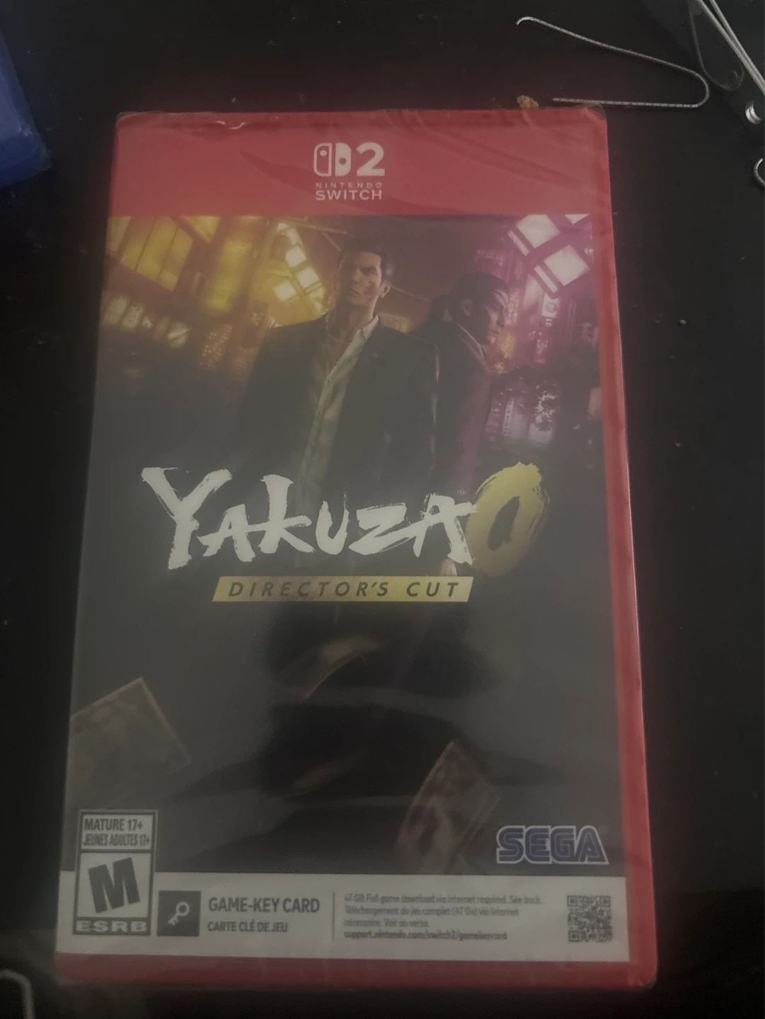 Nintendo Switch Yakuza 0 Director's Cut Game Key Card