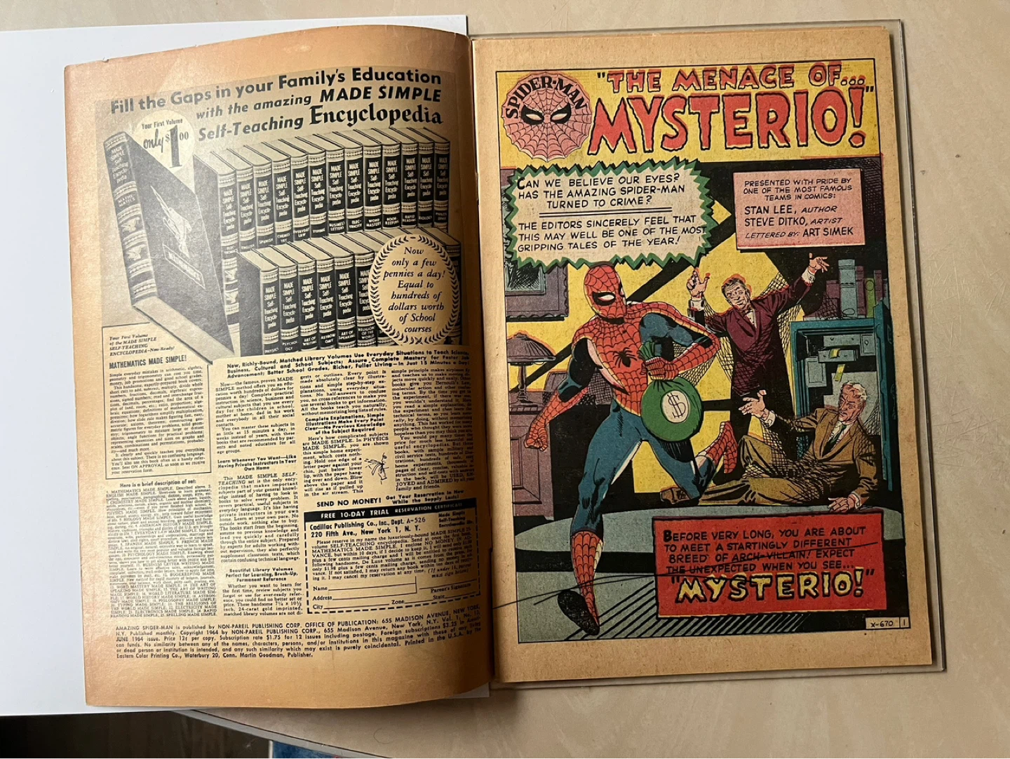 The Amazing Spider-Man #13 "The Menace of Mysterio!" Comic Book - photo 3