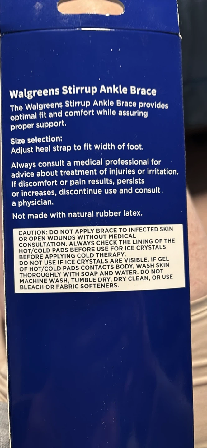 New in box Walgreens Deluxe Stirrup Ankle Brace - photo 3