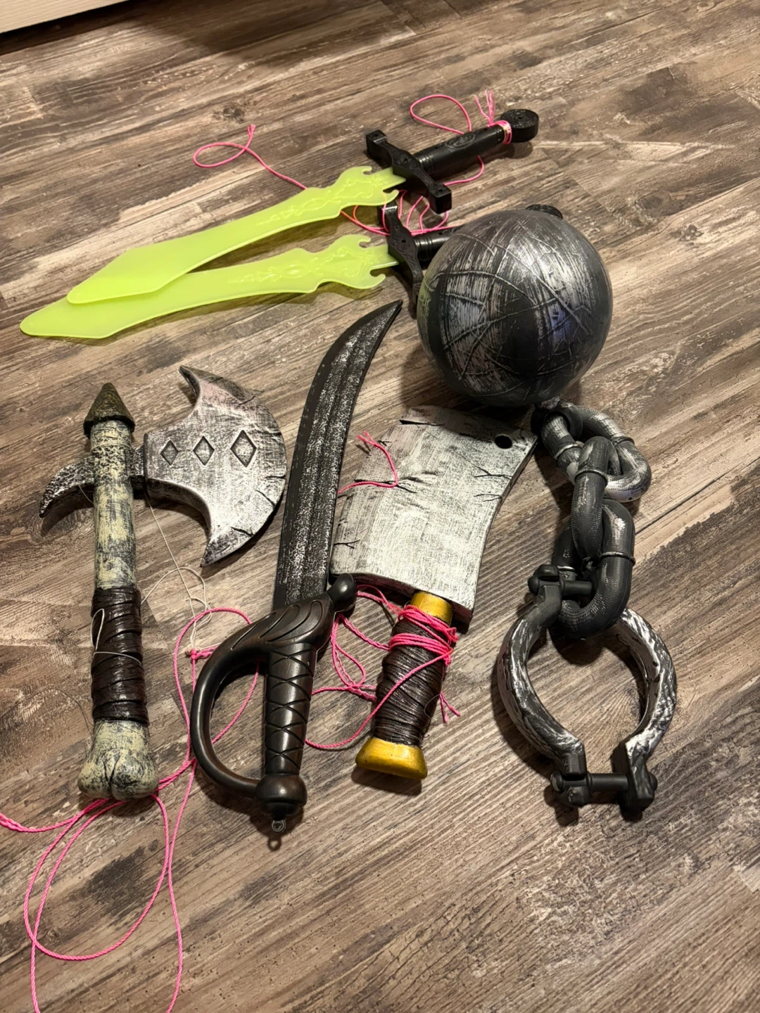 Assorted Halloween Decorations and Toy Weapons - photo 2