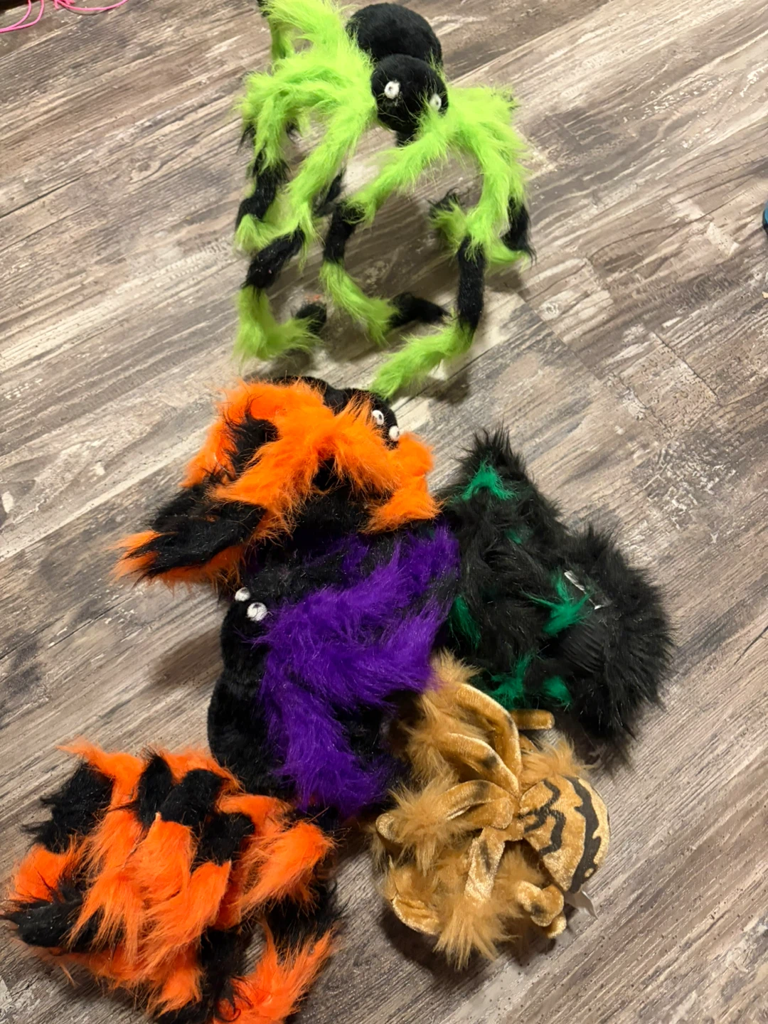 Assorted Halloween Decorations and Toy Weapons