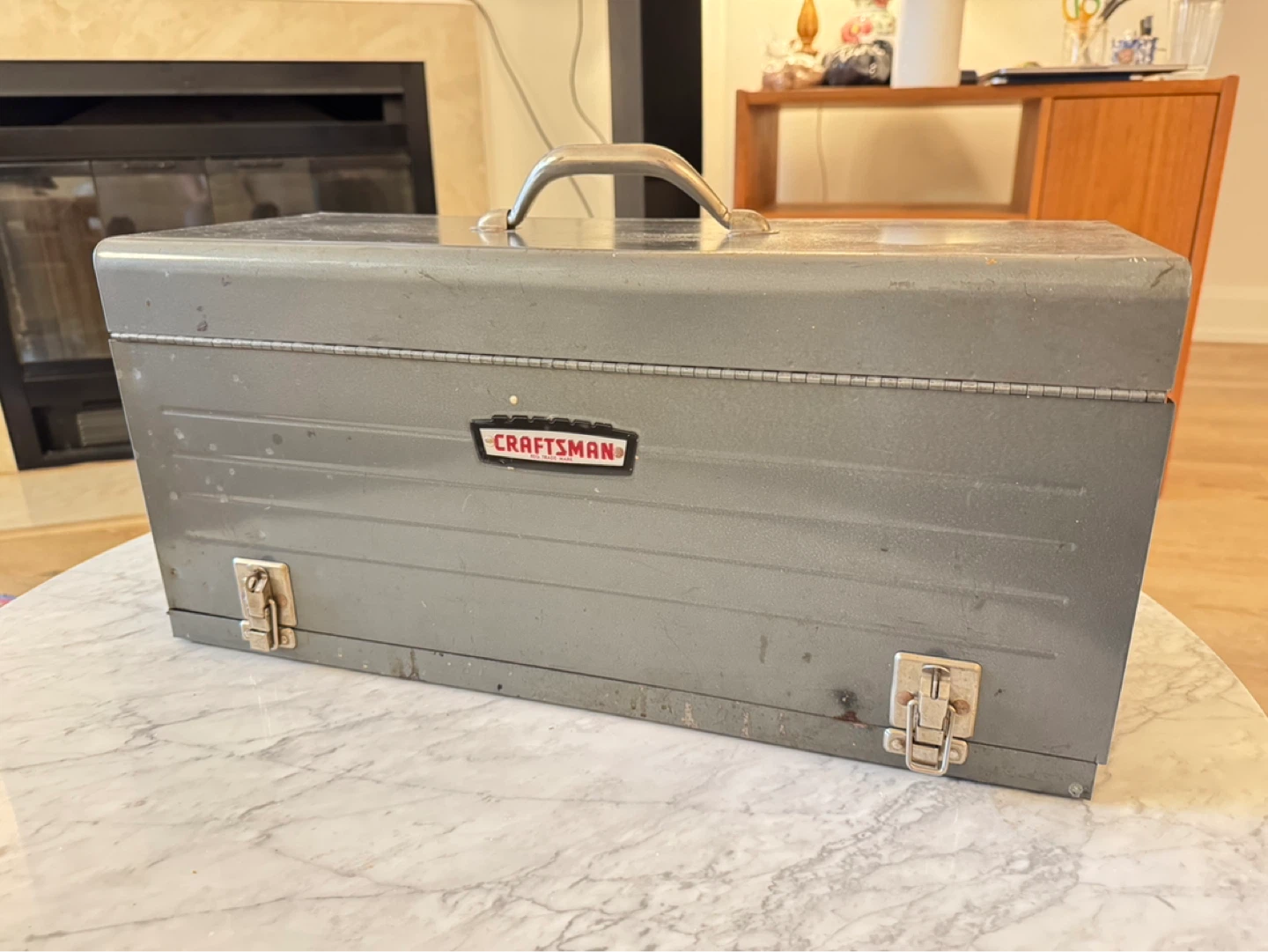 Vintage Craftsman Red Metal Toolbox with 2 Drawers - photo 3